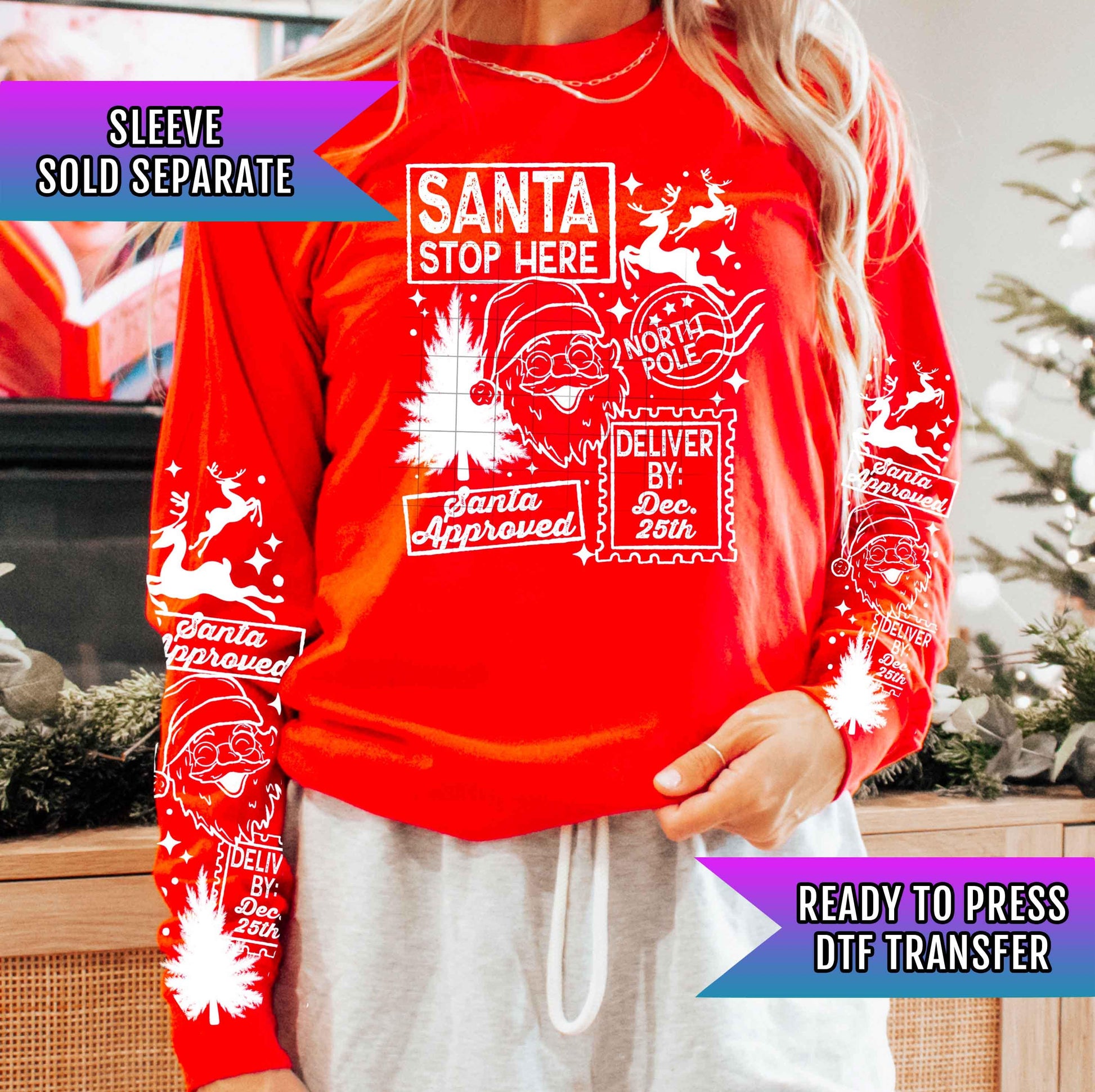 Christmas Delivery DTF Transfer Ready For Press, Christmas DTF Print, Heat Press Transfer, Winter Dtf, Direct To Film,Christmas DTF Transfer