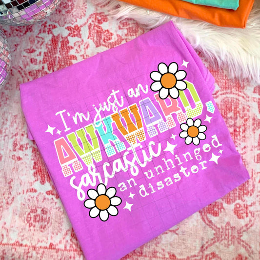 Awkward And Sarcastic DTF Transfer Ready For Press, Sarcastic DTF Print, Heat Press Transfer, Direct To Film, Funny DTF Print, Custom Dtf