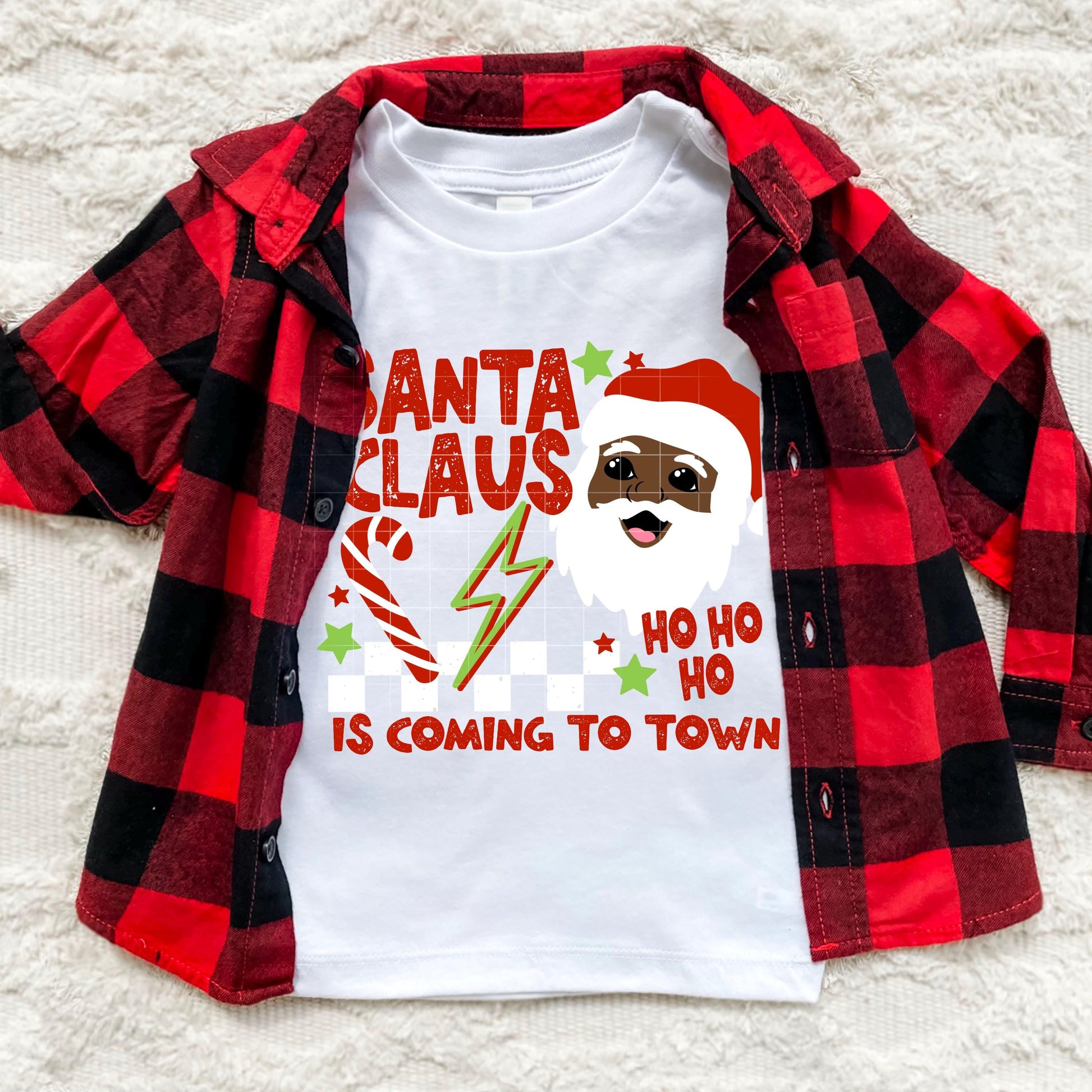 Santa Claus Is Coming To Town DTF Transfers Ready For Press, Christmas DTF Print, Heat Press Transfer, Direct To Film, Christmas Transfer