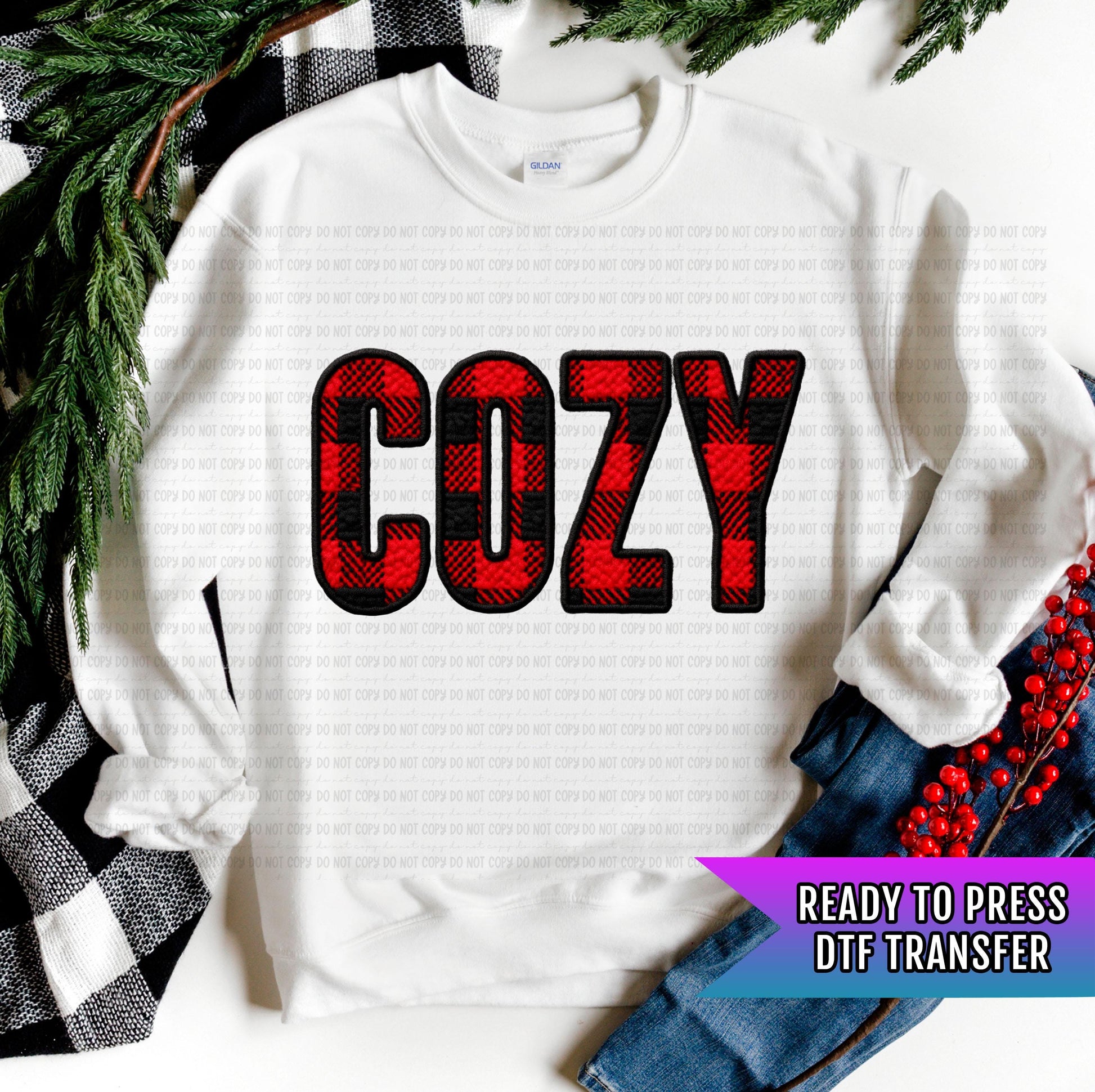 Cozy DTF Transfers Ready For Press, Christmas DTF Prints, Heat Press Transfers, Direct To Film, Christmas Transfers, Custom Dtf Transfers