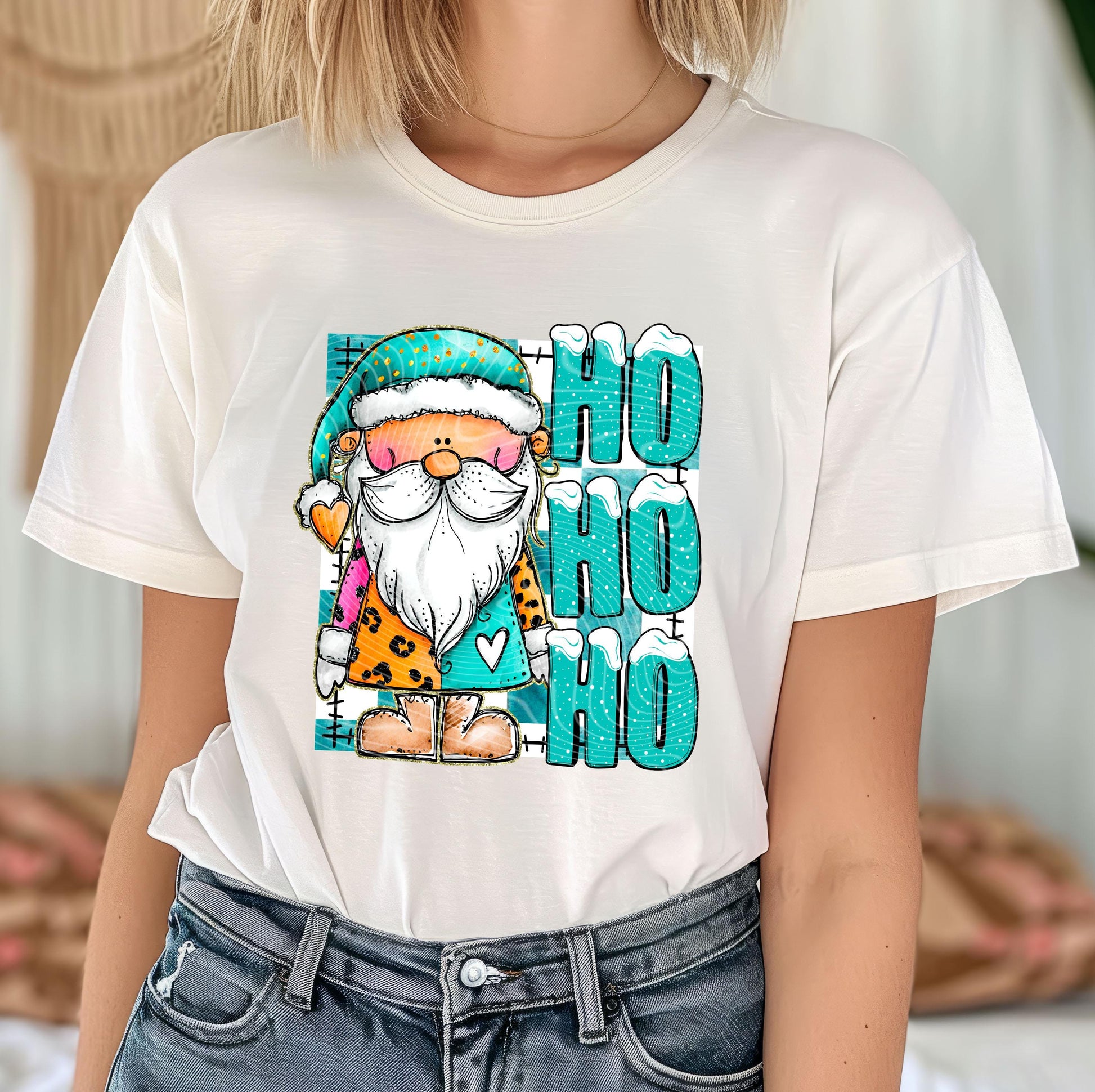 HoHoHo Santa DTF Transfers Ready For Press, Christmas DTF Prints, Heat Press Transfers, Direct To Film, Christmas Transfers, Custom Transfer