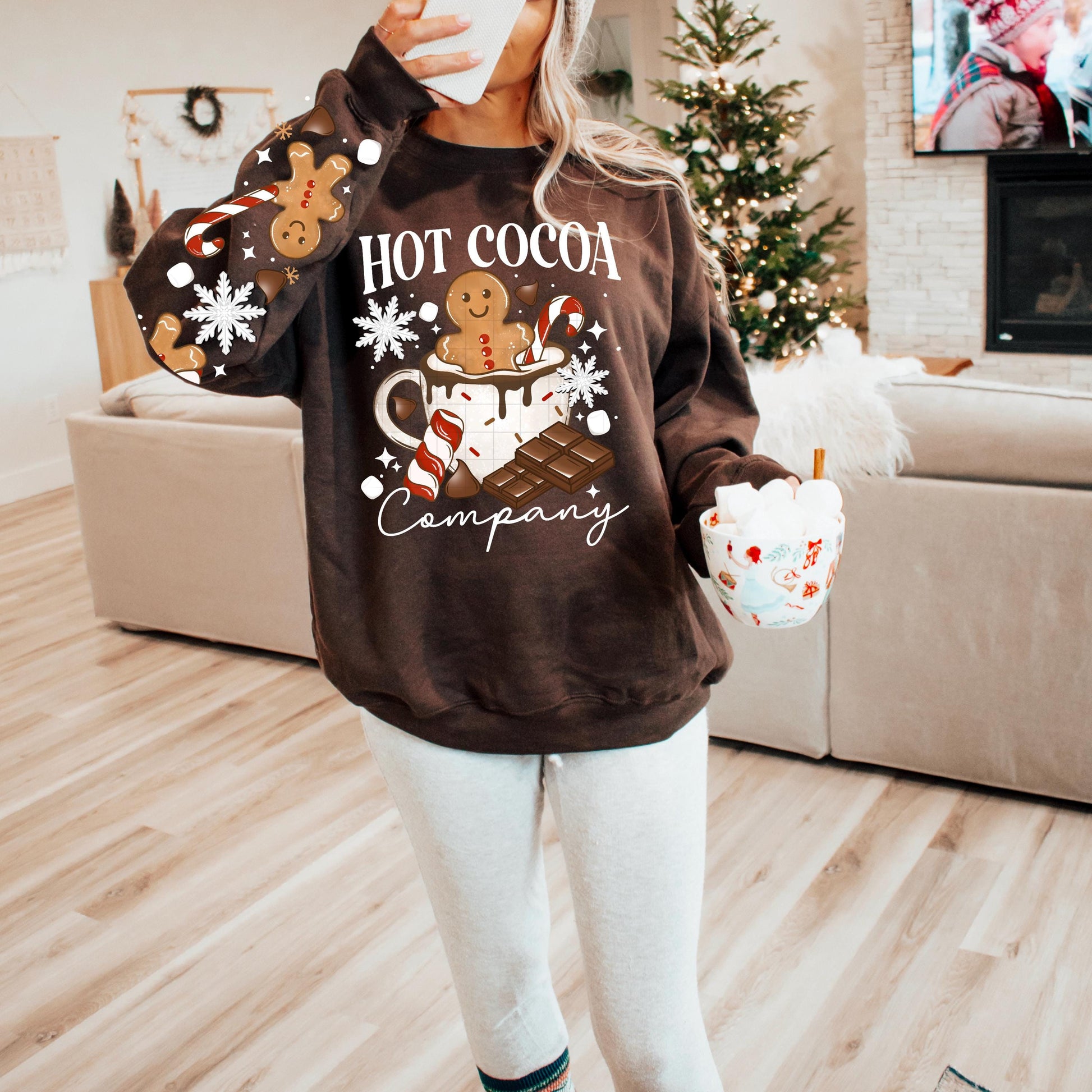 Hot Cocoa Company DTF Transfer Ready For Press, Christmas DTF Print, Heat Press Transfer, Direct To Film, Christmas DTF Transfer, Winter Dtf
