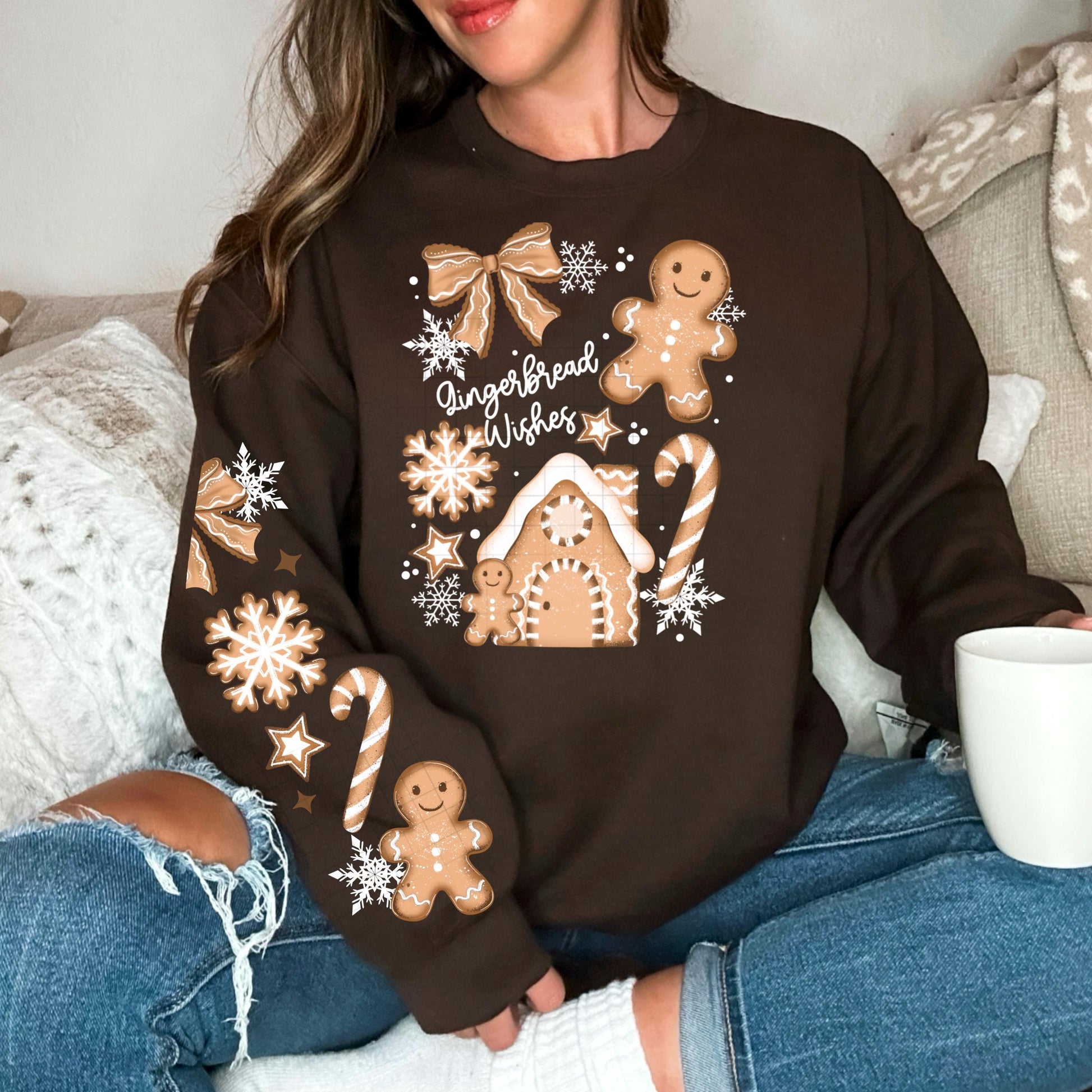 Gingerbread DTF Transfer Ready For Press, Christmas DTF Print, Heat Press Transfer, Winter Dtf Print, Direct To Film, Christmas DTF Transfer