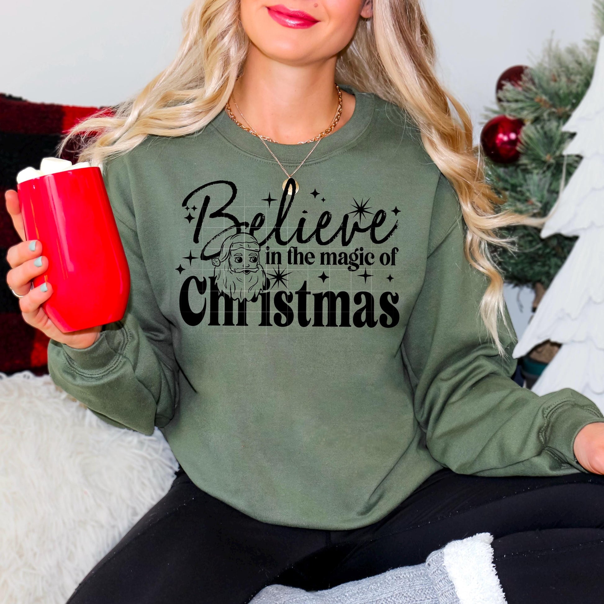 Believe In The Magic Of Christmas DTF Transfers Ready For Press, Christmas DTF Print, Heat Press Transfer, Direct To Film,Christmas Transfer