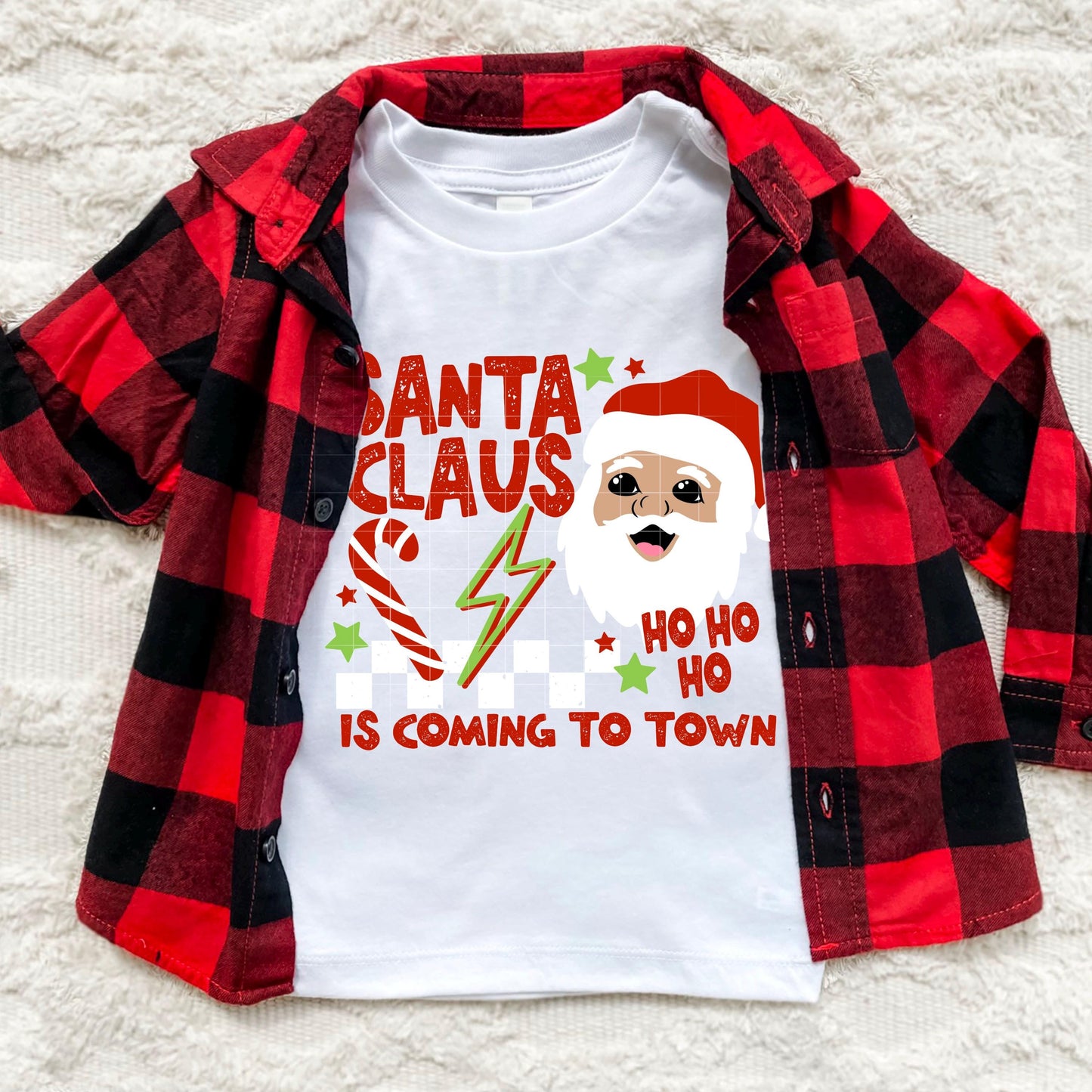 Santa Claus Is Coming To Town DTF Transfers Ready For Press, Christmas DTF Print, Heat Press Transfer, Direct To Film, Christmas Transfer