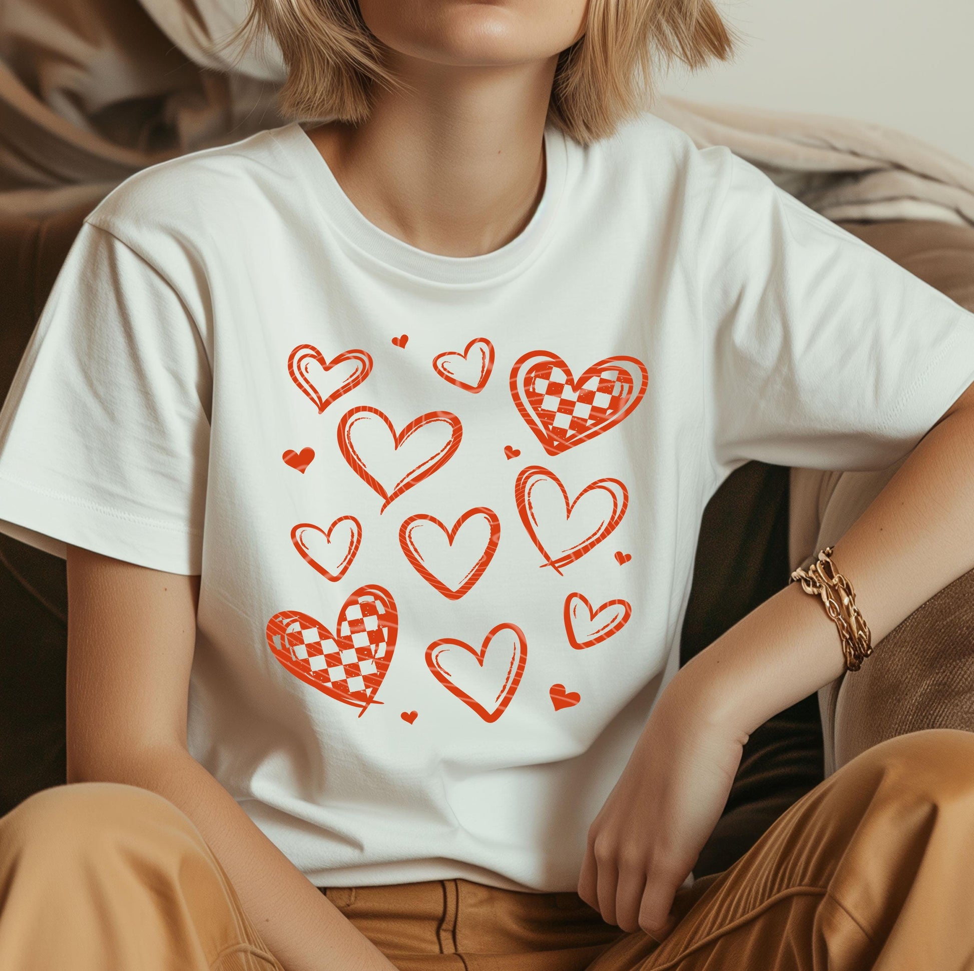 Hearts Red DTF Transfers Ready For Press, Valentines Day DTF Prints, Heat Press Transfers, Direct To Film, Valentines Day Transfer, Xoxo Dtf