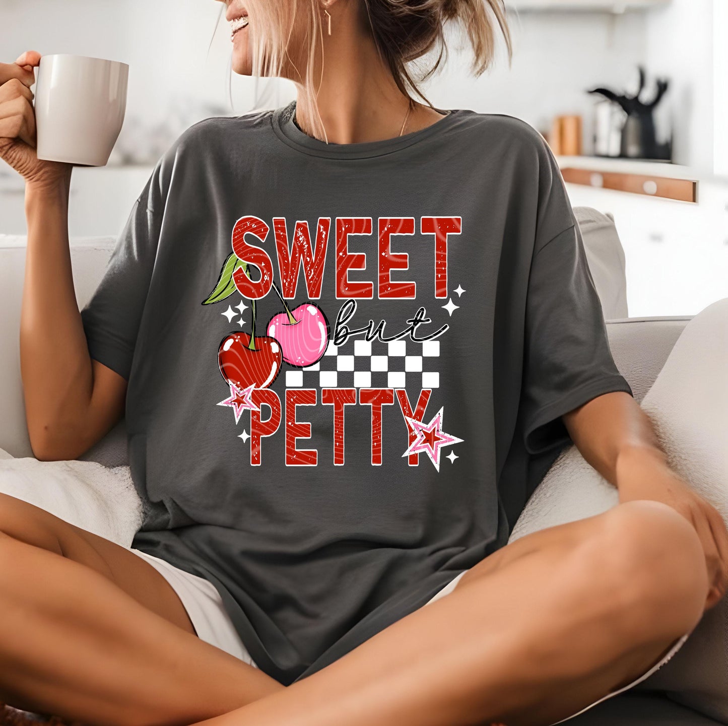 Sweet But Petty DTF Transfers Ready For Press, Cherry DTF Transfers, Valentines Day DTF Prints, Cherry Heat Press Transfers, Cherry Transfer