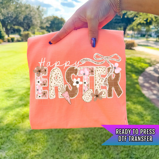 Happy Easter DTF Transfer Ready For Press, Easter Bunny Dtf Print, Direct To Film, Easter DTF Print, Easter Transfers, Heat Press Transfer