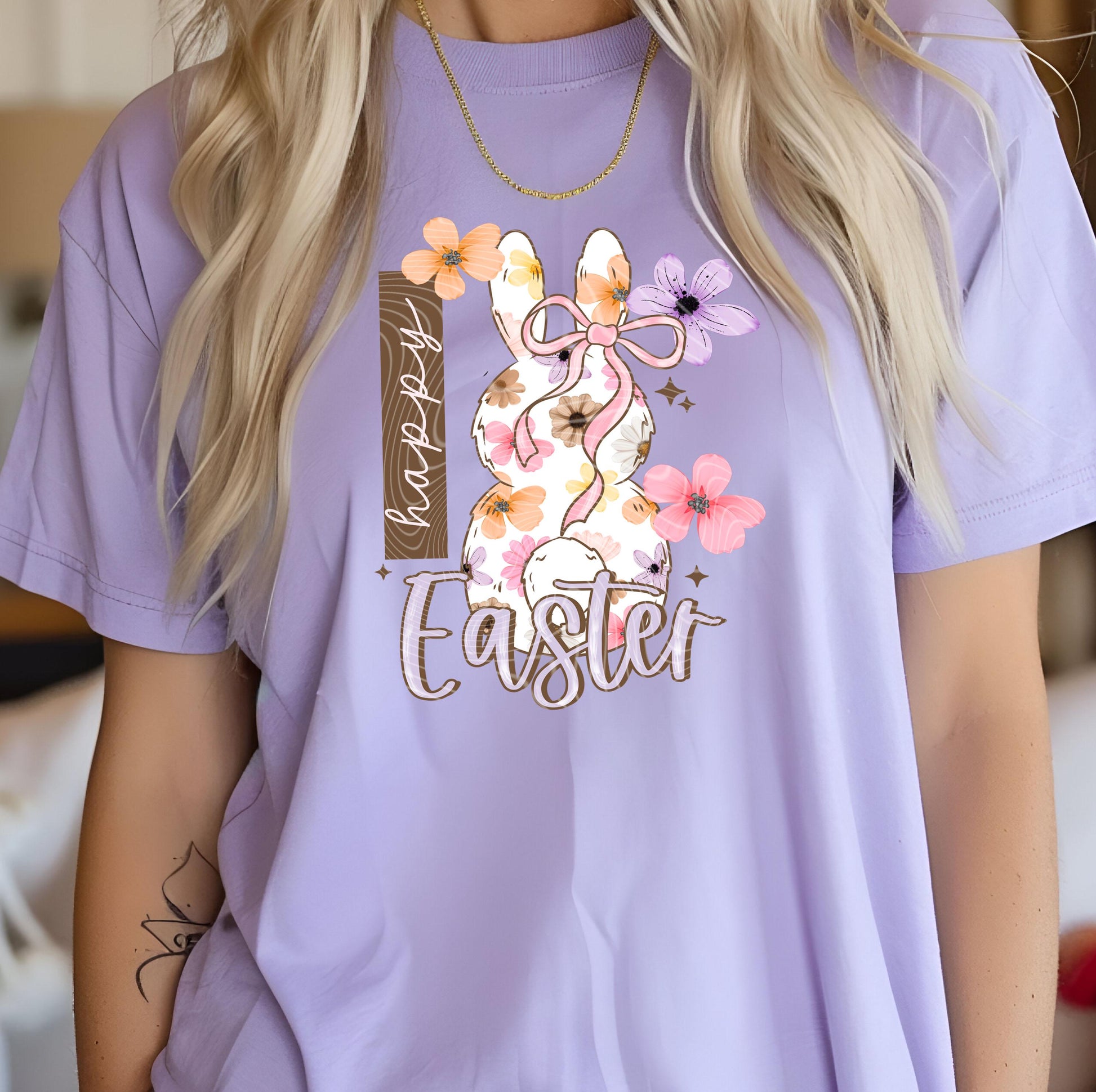 Happy Easter Bunny DTF Transfer Ready For Press, Easter Bunny Dtf Print, Direct To Film, Easter DTF Print, Easter Transfers, Heat Press Dtf