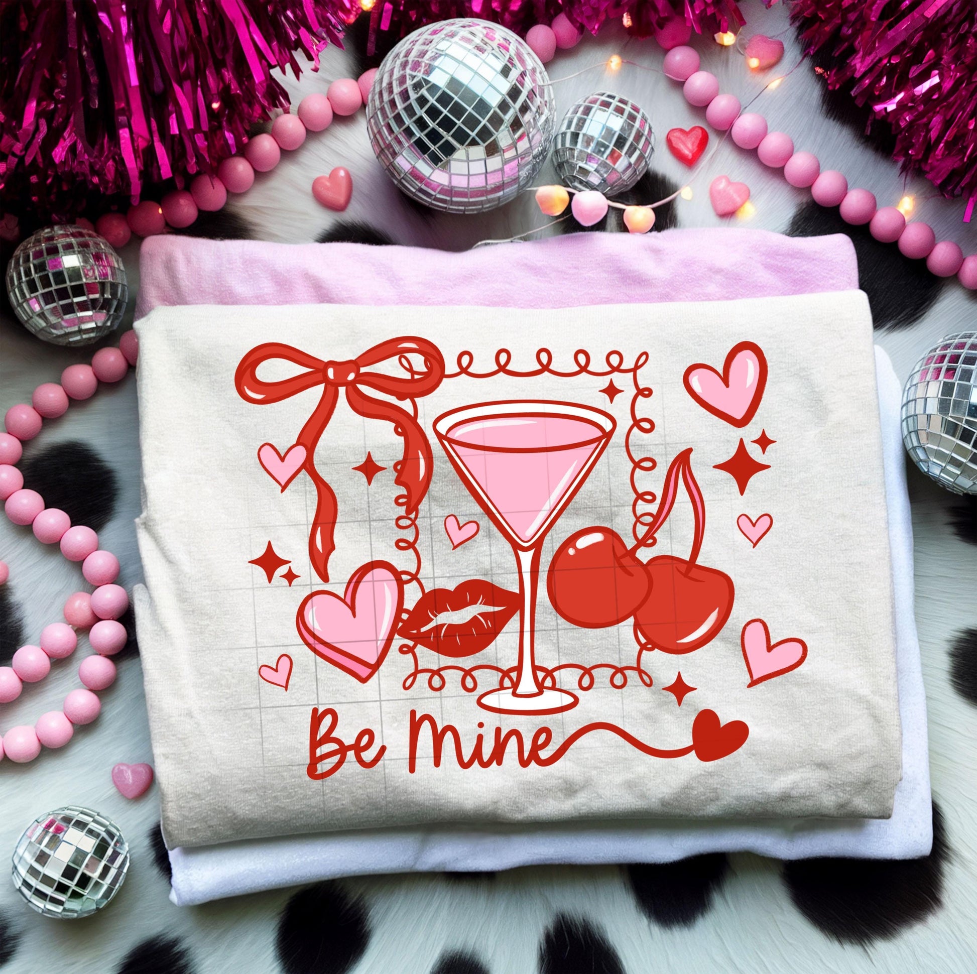 Be Mine Martini DTF Transfers Ready For Press, Valentines Day DTF Print, Heat Press Transfers, Direct To Film, Valentines Day Transfer, Xoxo