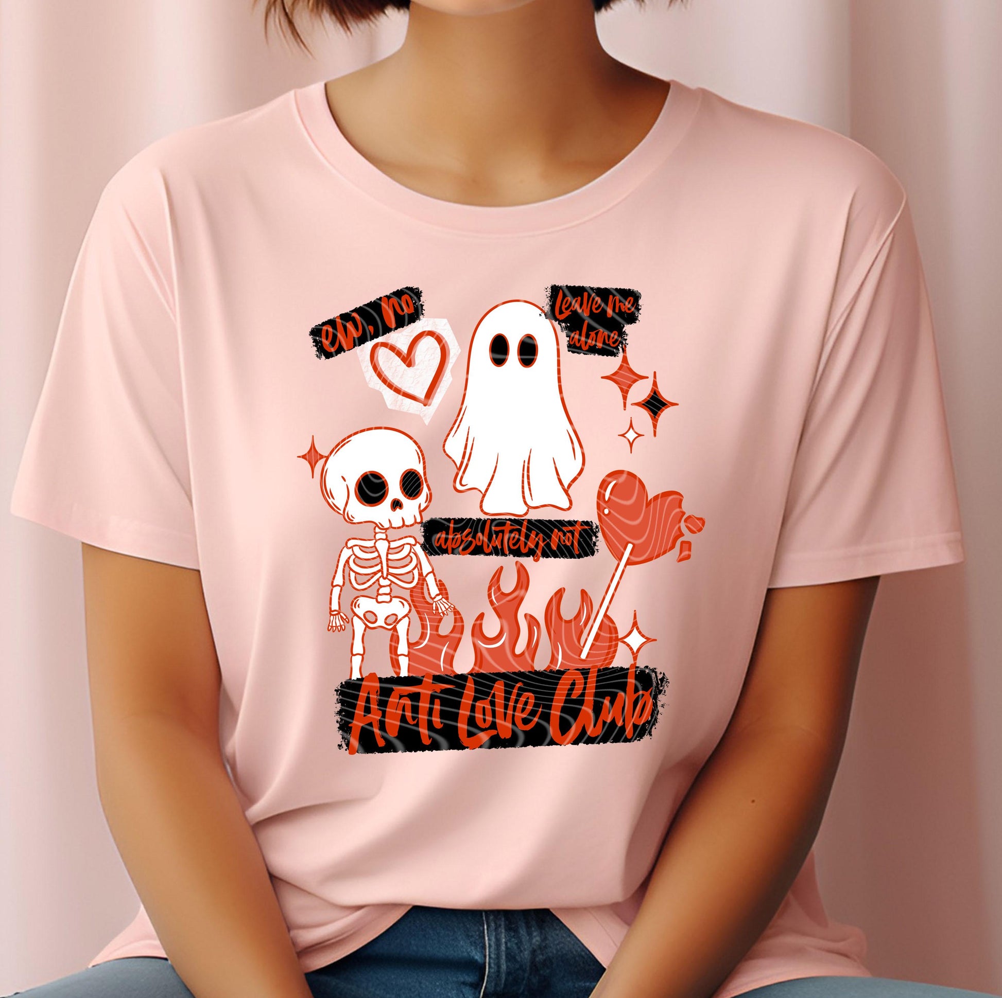 Anti Love Club DTF Transfer Ready For Press, Funny Anti Valentine Transfer, Happy Valentines DTF Print, Direct To Film, Heat Press Transfer