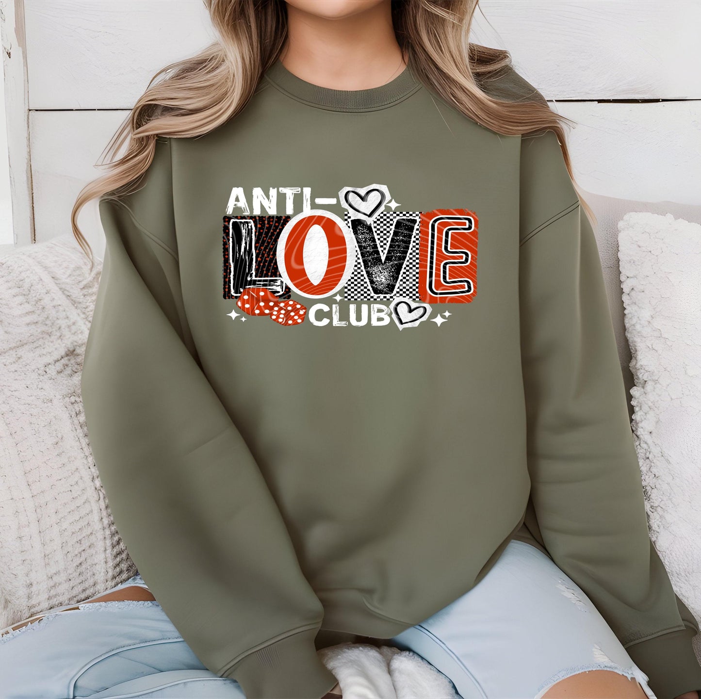 Anti Love Club DTF Transfer Ready For Press, Funny Anti Valentine Transfer, Happy Valentines DTF Print, Direct To Film, Heat Press Transfer