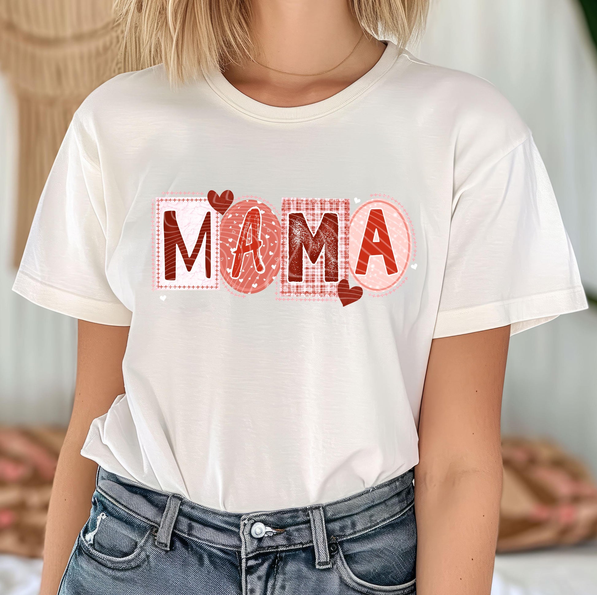 Mama Valentines DTF Transfers Ready For Press, Heart Dtf Transfer, Valentines Day DTF Print, Mama Heat Press Transfer, Direct To Film