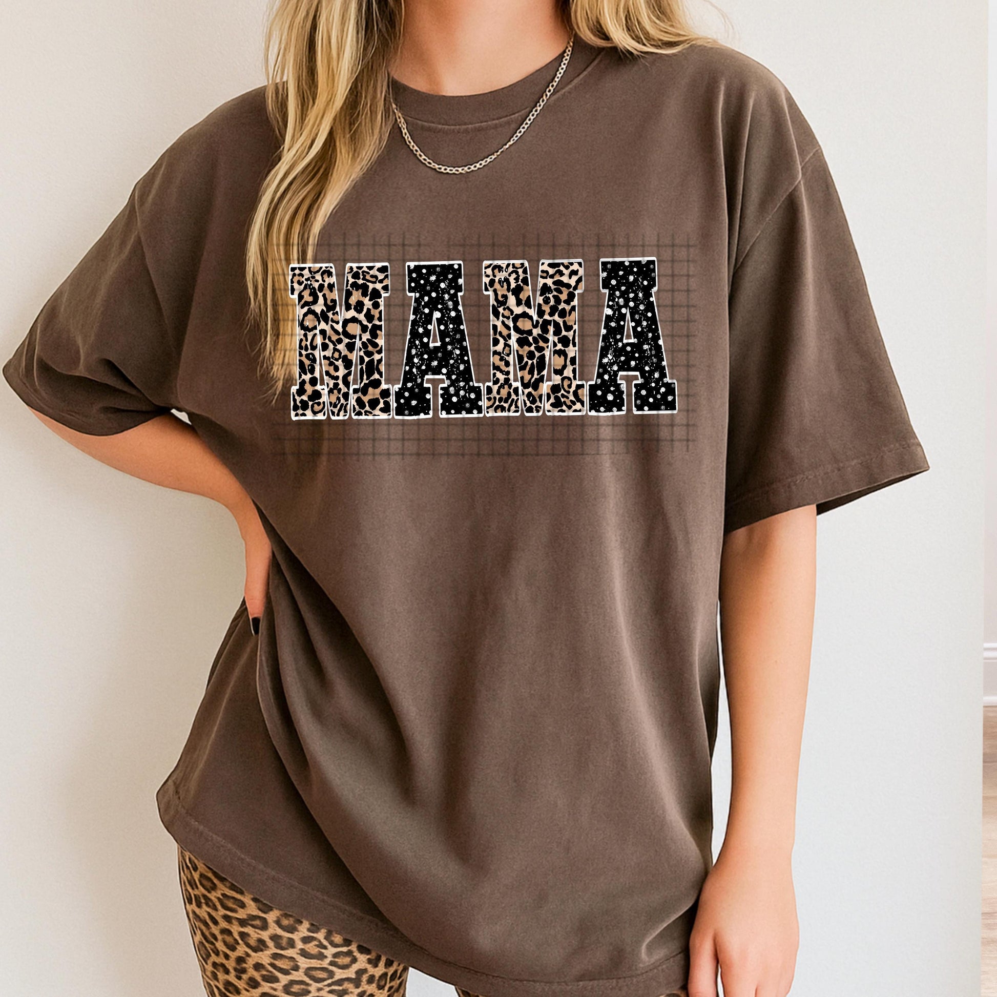 Mama Leopard Polka Dots DTF Transfer Ready For Press, Mama Transfer, Custom DTF Print, Heat Press Transfer, Mom Dtf, Direct To Film