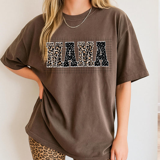 Mama Leopard Polka Dots DTF Transfer Ready For Press, Mama Transfer, Custom DTF Print, Heat Press Transfer, Mom Dtf, Direct To Film