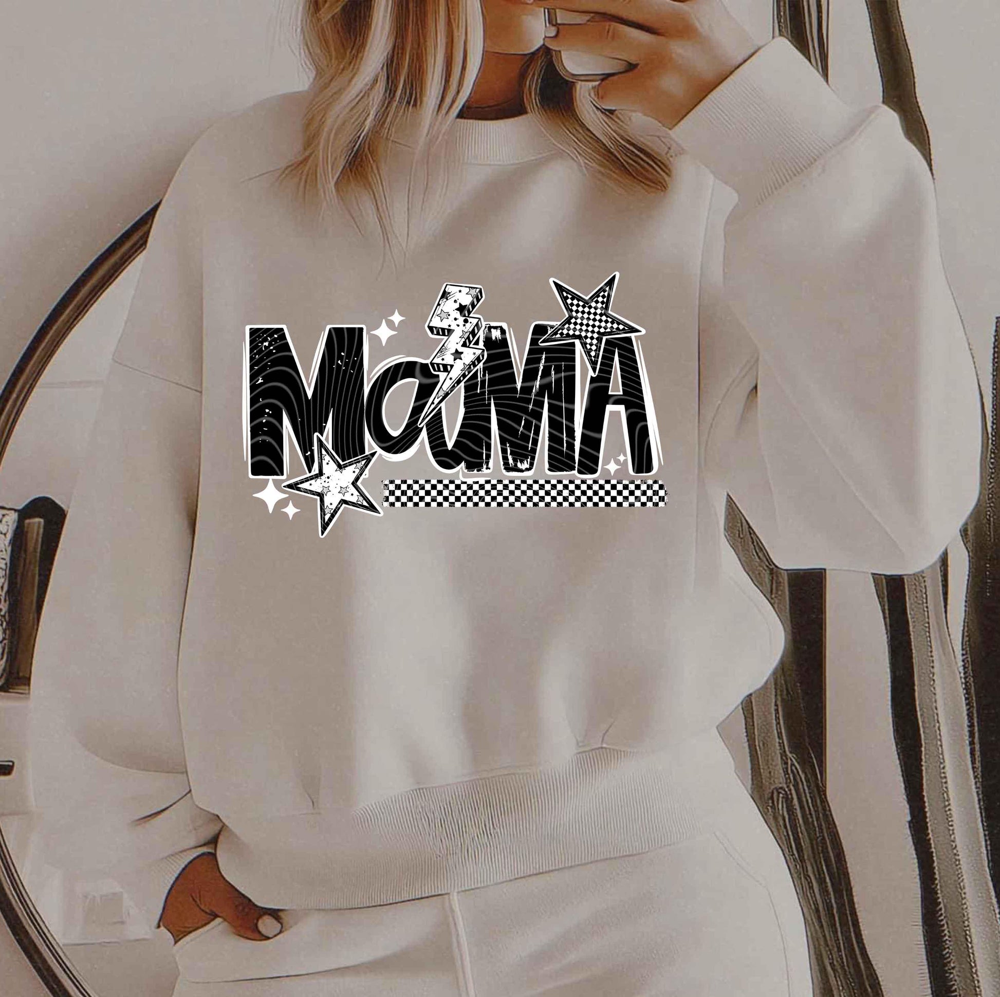 Mama DTF Transfer Ready For Press, Mama DTF Prints, Heat Press Transfer, Direct To Film, Mama DTF Prints, Mama Flames Dtf Transfer, Stars