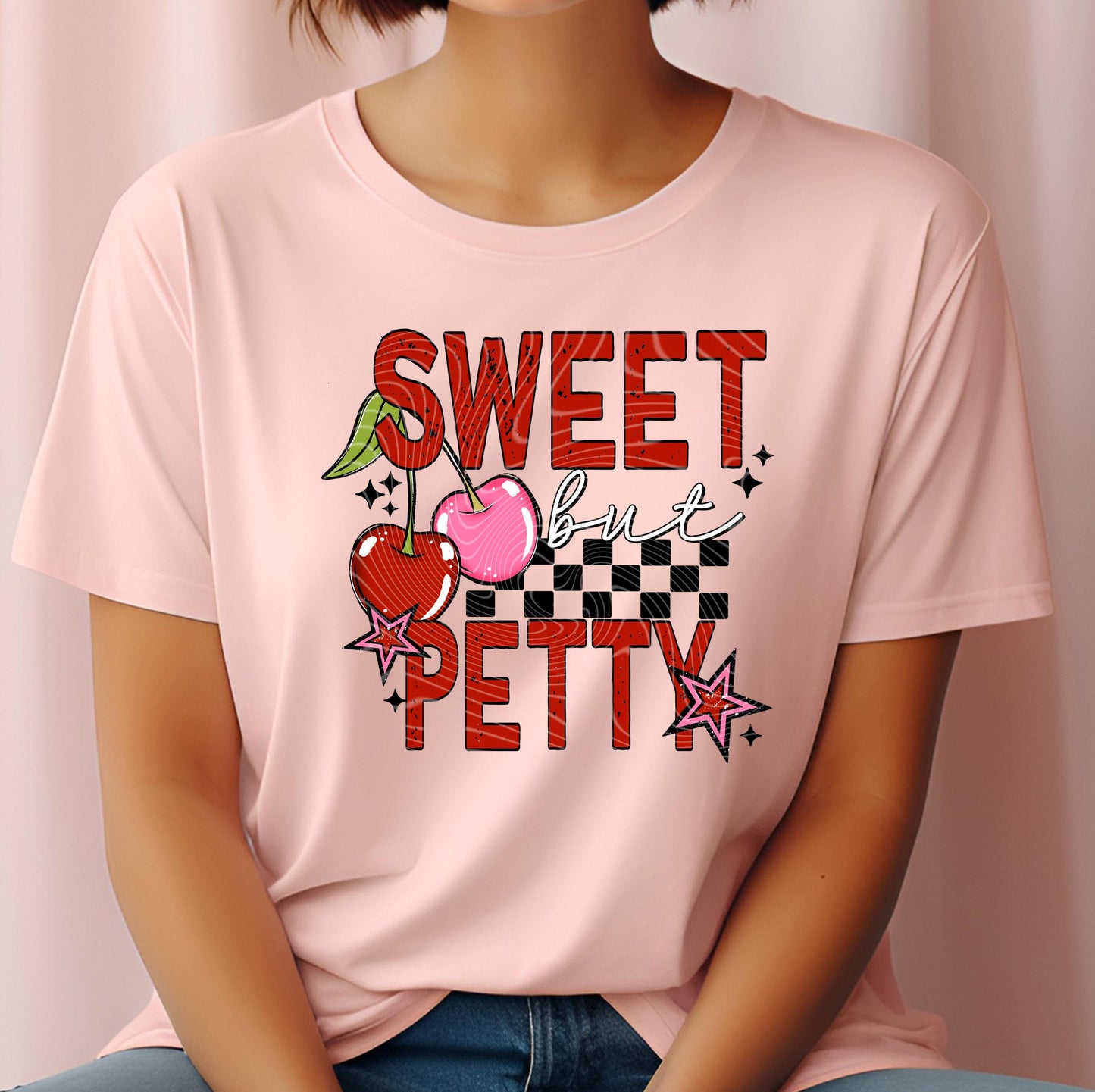 Sweet But Petty DTF Transfers Ready For Press, Cherry DTF Transfers, Valentines Day DTF Prints, Cherry Transfer, Cherry Heat Press Transfers