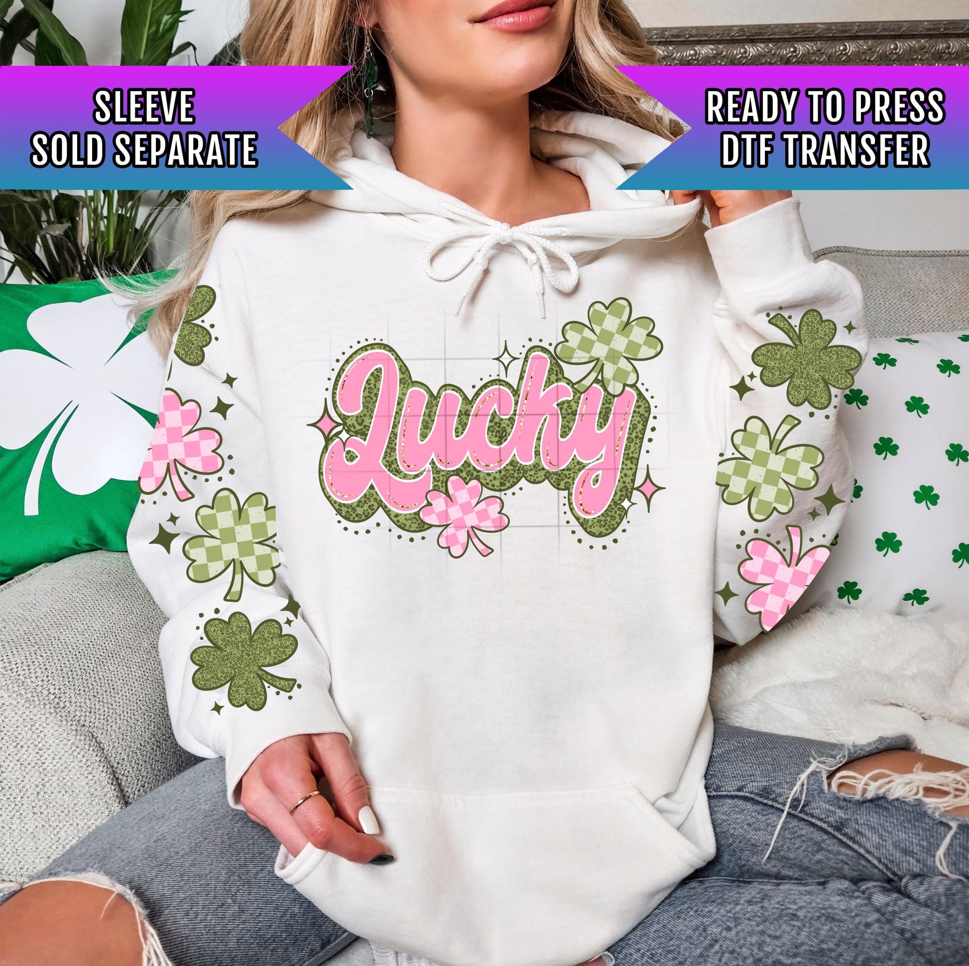Lucky DTF Transfer, St Patrick's Day DTF Transfer Ready For Press, Lucky Dtf Print, Lucky Transfer, Heat Press Transfer, Direct To Film