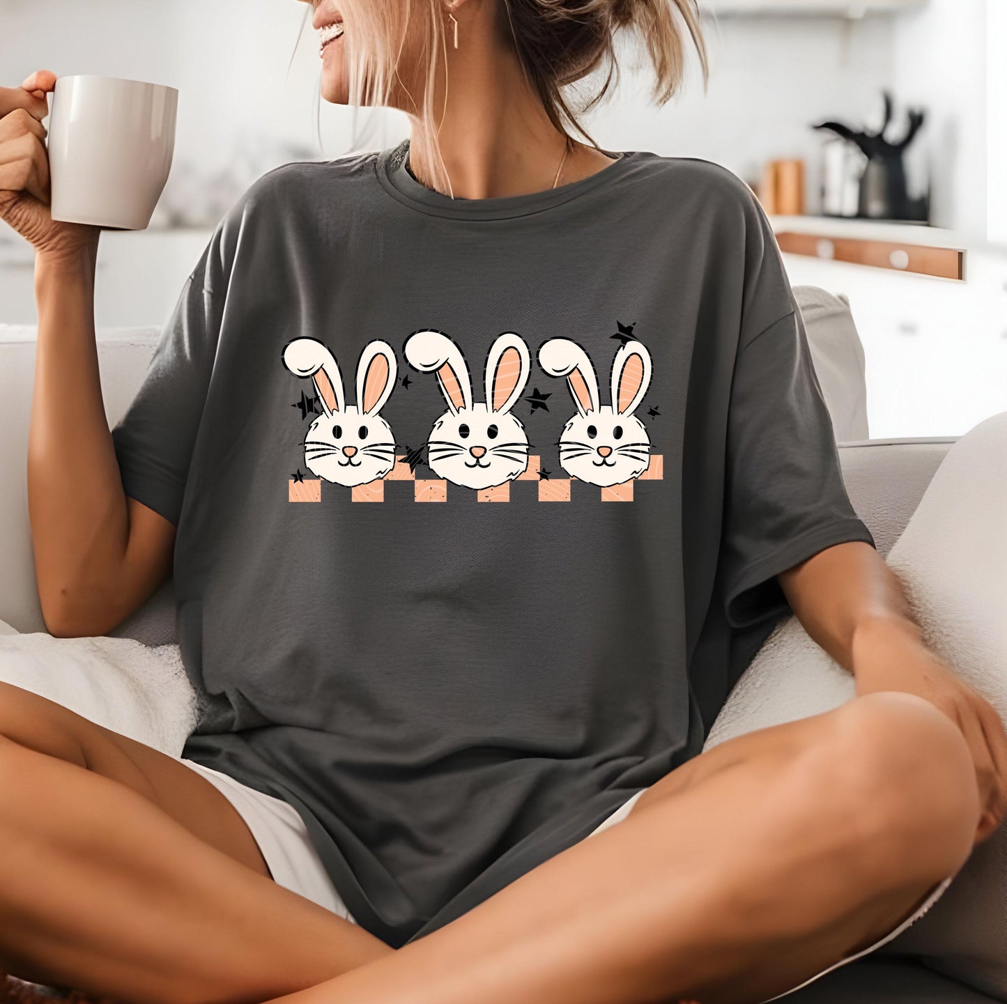 Bunny Strip DTF Transfer Ready For Press, Easter DTF Print, Easter Bunny Dtf Print, Direct To Film, Easter Transfers, Heat Press Dtf, Cute