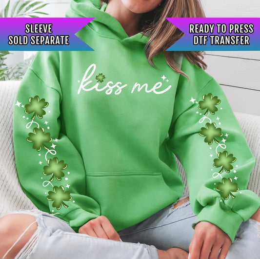 Kiss Me DTF Transfer, Lucky Irish Heat Press Transfer, Ready For Press, Lucky Dtf Print, Lucky Transfer, Heat Press Transfer, St Patrick Dtf