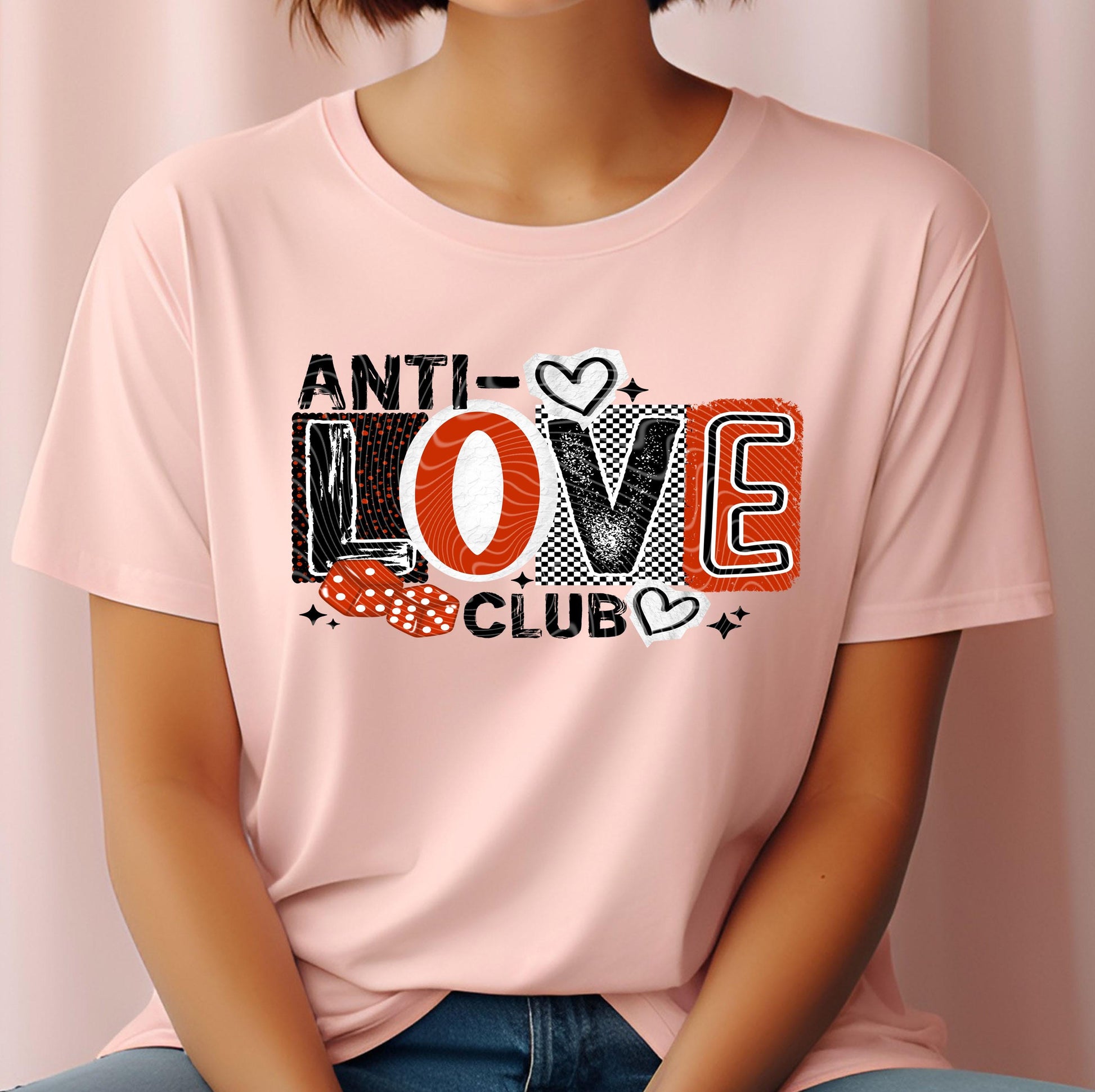 Anti Love Club DTF Transfer Ready For Press, Funny Anti Valentine Transfer, Happy Valentines DTF Print, Direct To Film, Heat Press Transfers
