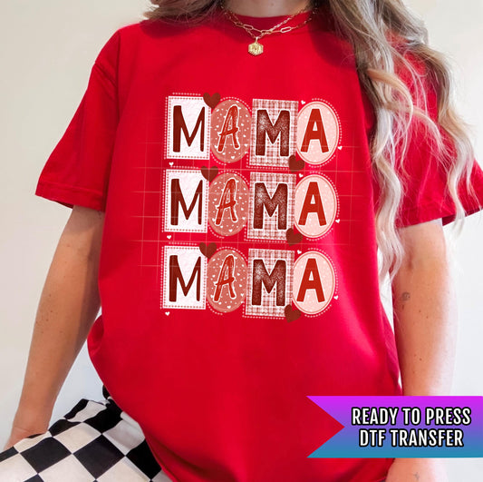 Mama Valentines DTF Transfers Ready For Press, Heart Dtf Transfer, Valentines Day DTF Print, Mama Heat Press Transfer, Direct To Film