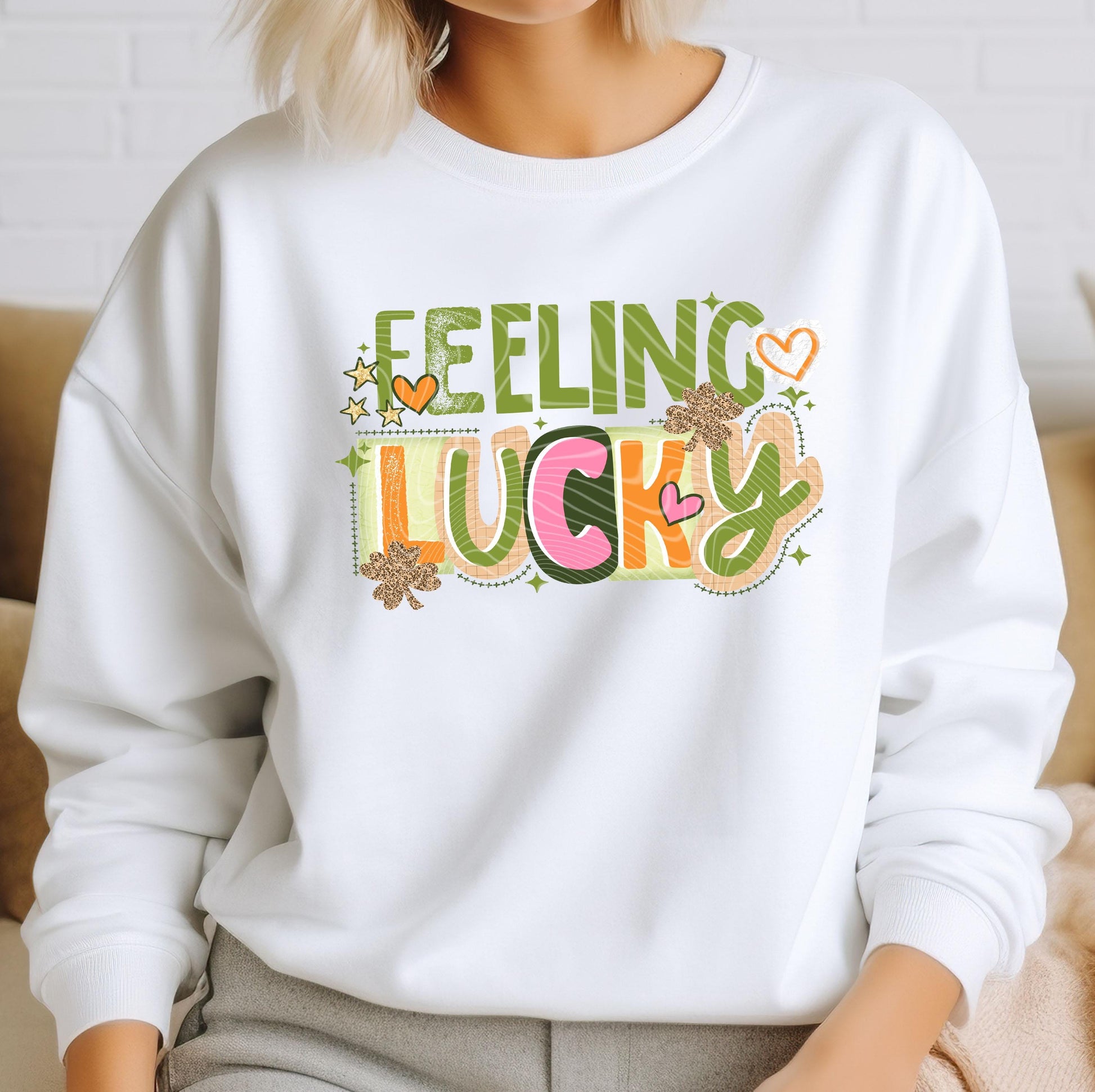 Feeling Lucky DTF Transfers, St Patrick's Day DTF Transfer Ready For Press, Lucky Dtf Print, Lucky Transfer, Shamrock Dtf, Direct To Film
