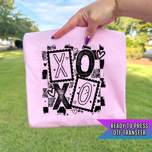 Xoxo Stamps Distressed DTF Transfers Ready For Press, Valentines Dtf Prints, Heat Press Transfer, Direct To Film, Valentine Dtf Transfer