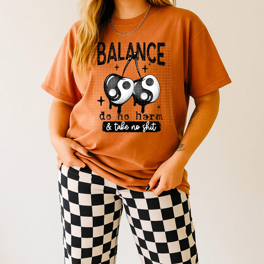 Balance Do No Harm DTF Transfer Ready For Press, Sarcastic Transfer, DTF Print, Heat Press Transfer, Direct To Film, Sarcastic Heat Transfer