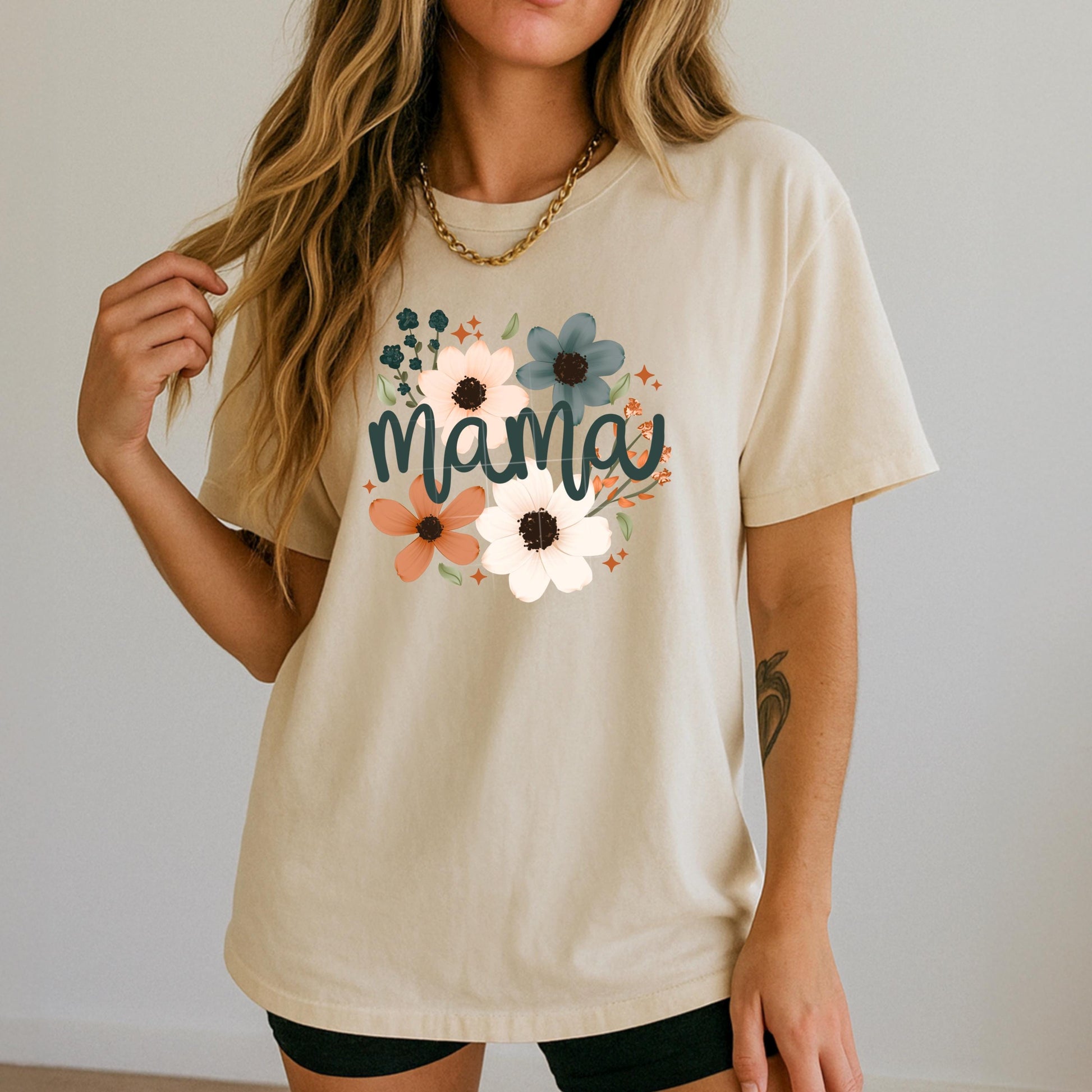 Mama Floral DTF Transfer Ready For Press, Mama DTF Prints, Heat Press Transfer, Direct To Film, Mama DTF Prints, Floral Dtf Prints