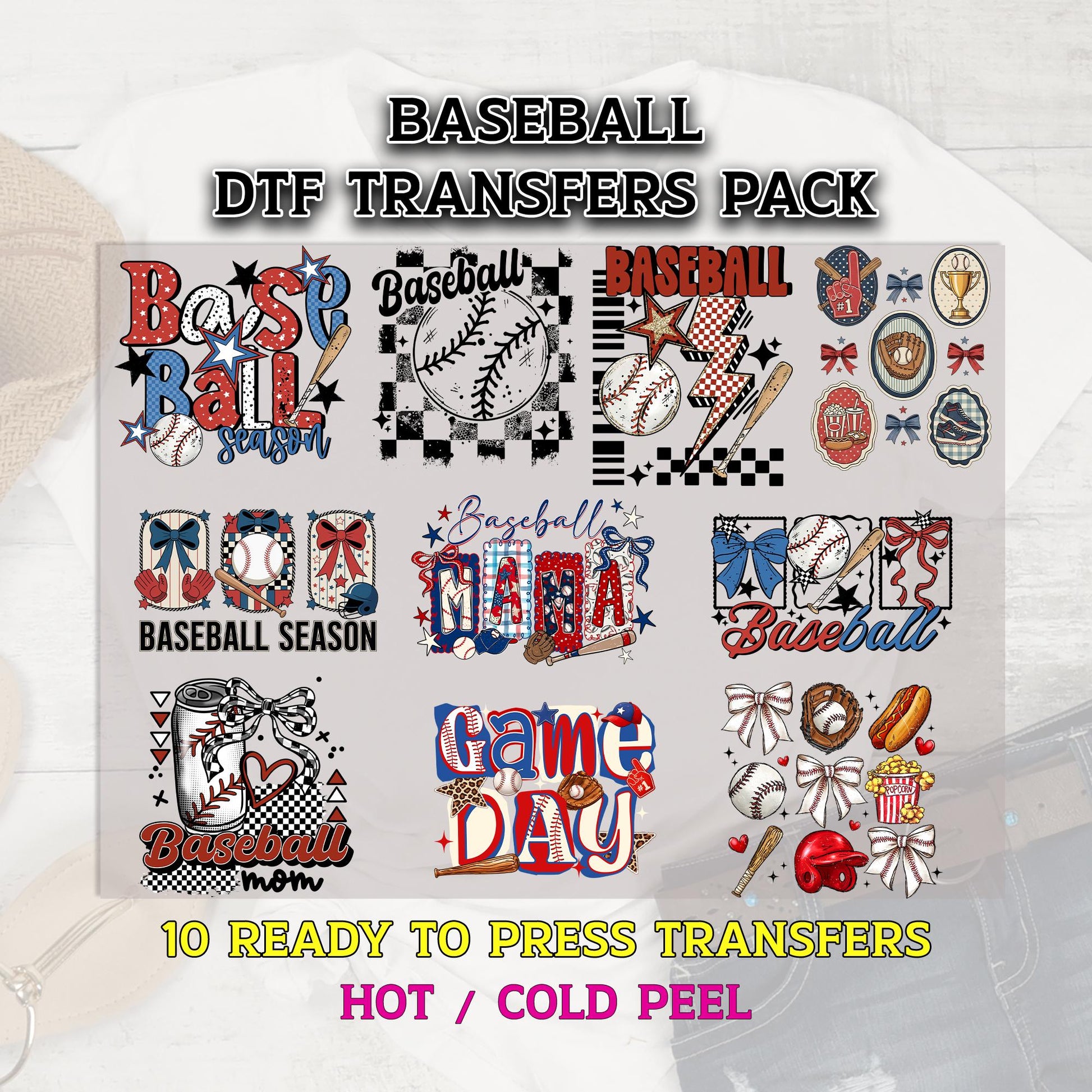 Baseball DTF Transfer, Baseball DTF Bundle, Baseball DTF Prints, Ready to Press, Dtf Grab Bag, Baseball Shirt Transfer, Baseball Mama Dtf
