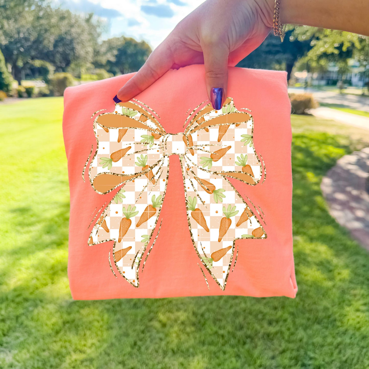 Carrot Bow DTF Transfer, Happy Easter DTF Transfer Ready For Press, Easter Dtf Print, Direct To Film, Easter Transfers, Heat Press Transfer