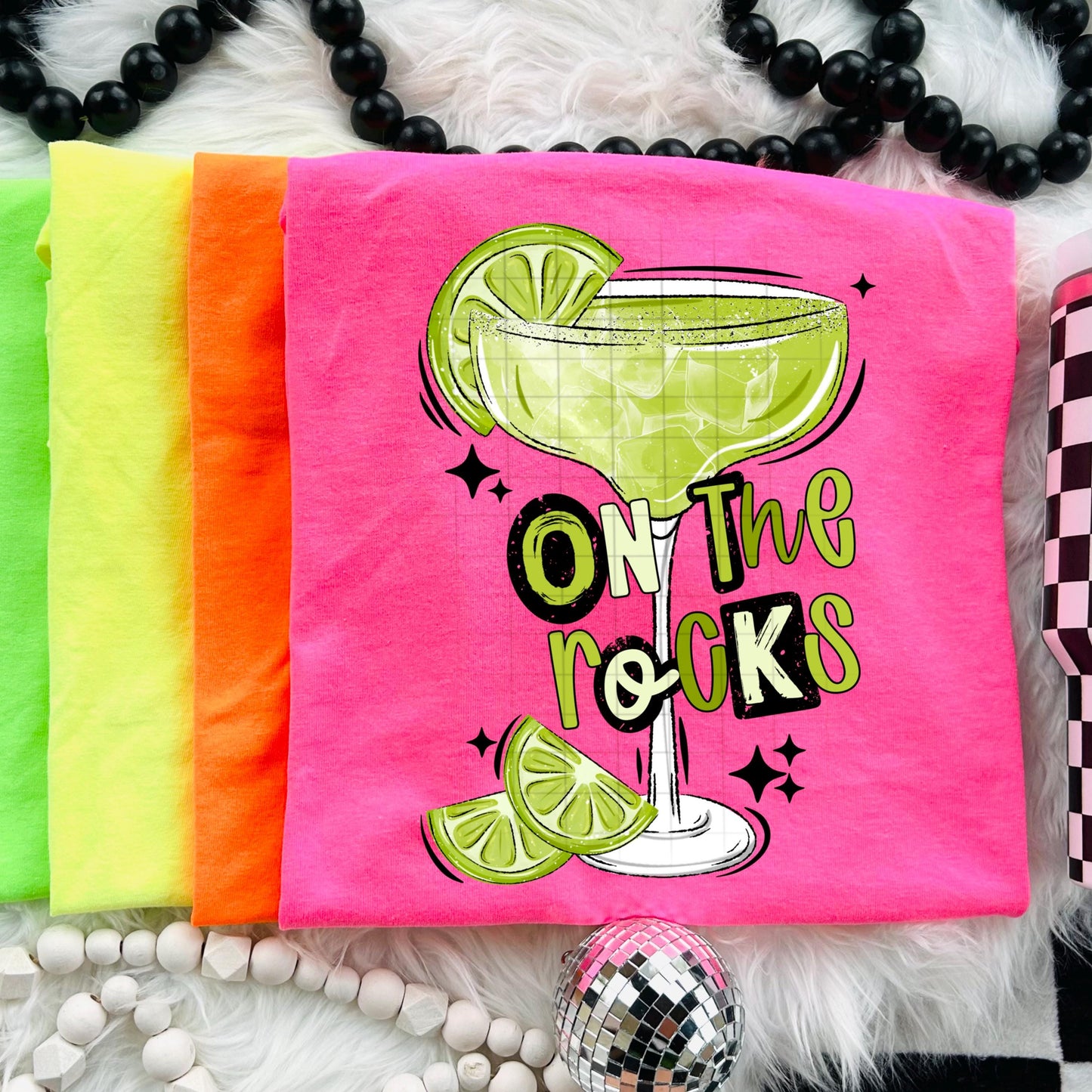 On The Rocks Margarita DTF Transfer Ready For Press, Margarita Dtf Prints, Direct To Film, Hot Peel Transfer, Heat Press Transfers, Custom