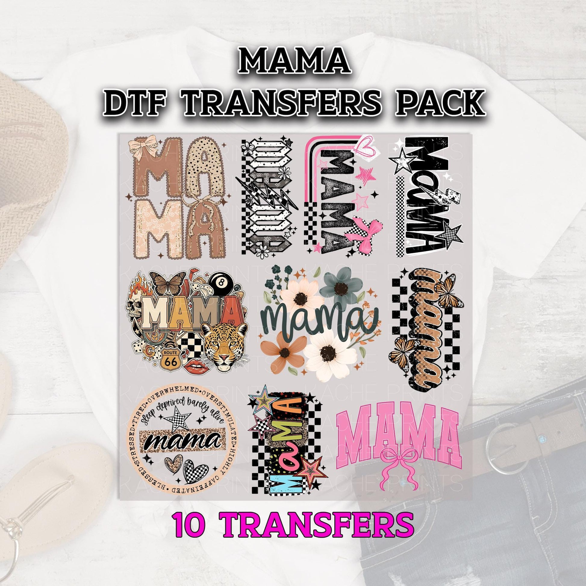 Mama DTF Transfer Pack, Mama DTF Transfer Bundle, Mom Dtf Transfers, Mothers Day Dtf, Mom DTF Print, Heat Transfer, Direct To Film Grab Bag