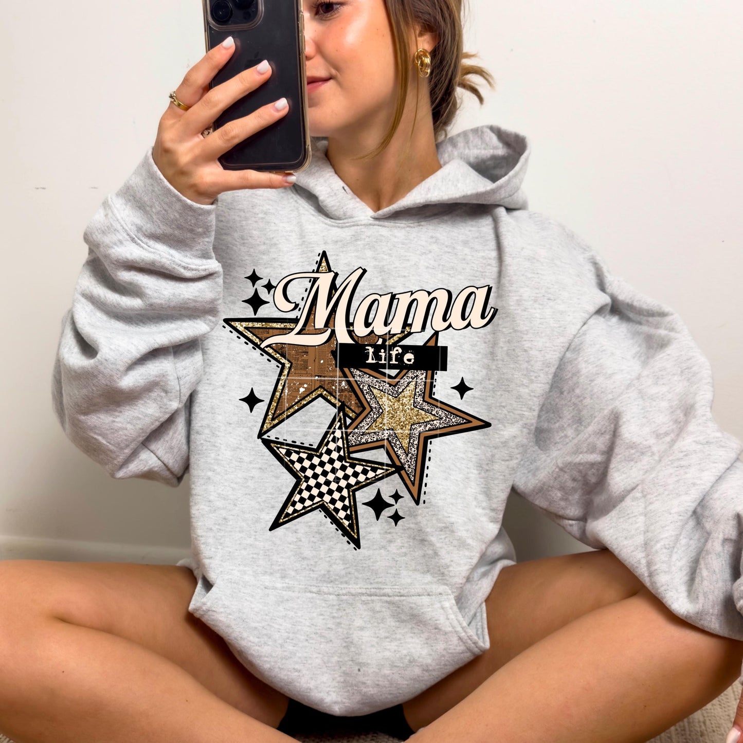Mama Life Stars DTF Transfer Ready For Press, Mama Transfers, Mother DTF Print, Heat Press Transfer, Mom Transfer, Direct To Film, Mom Dtf