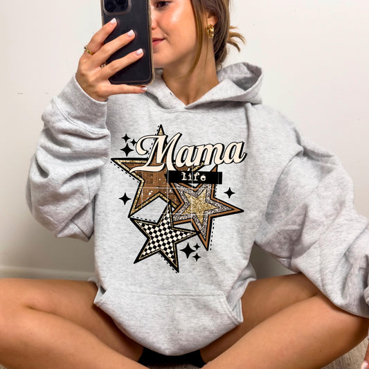 Mama Life Stars DTF Transfer Ready For Press, Mama Transfers, Mother DTF Print, Heat Press Transfer, Mom Transfer, Direct To Film, Mom Dtf