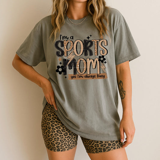 I'm Sports Mom DTF Transfers Ready For Press, Sports Mom DTF Prints, Direct To Film, Game Day Transfers, Heat Press Transfers, Sport Mama