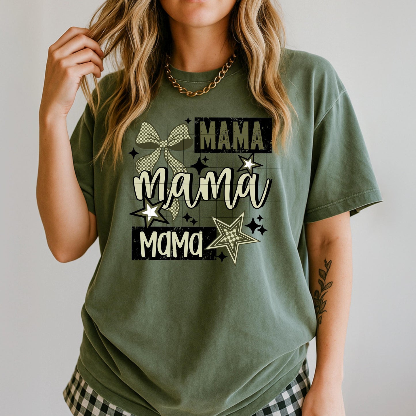 Mama Army Green DTF Transfer Ready For Press, Mama Transfers, Mother DTF, Heat Press Transfer, Mom Transfer, Direct To Film, Mom DTF Print