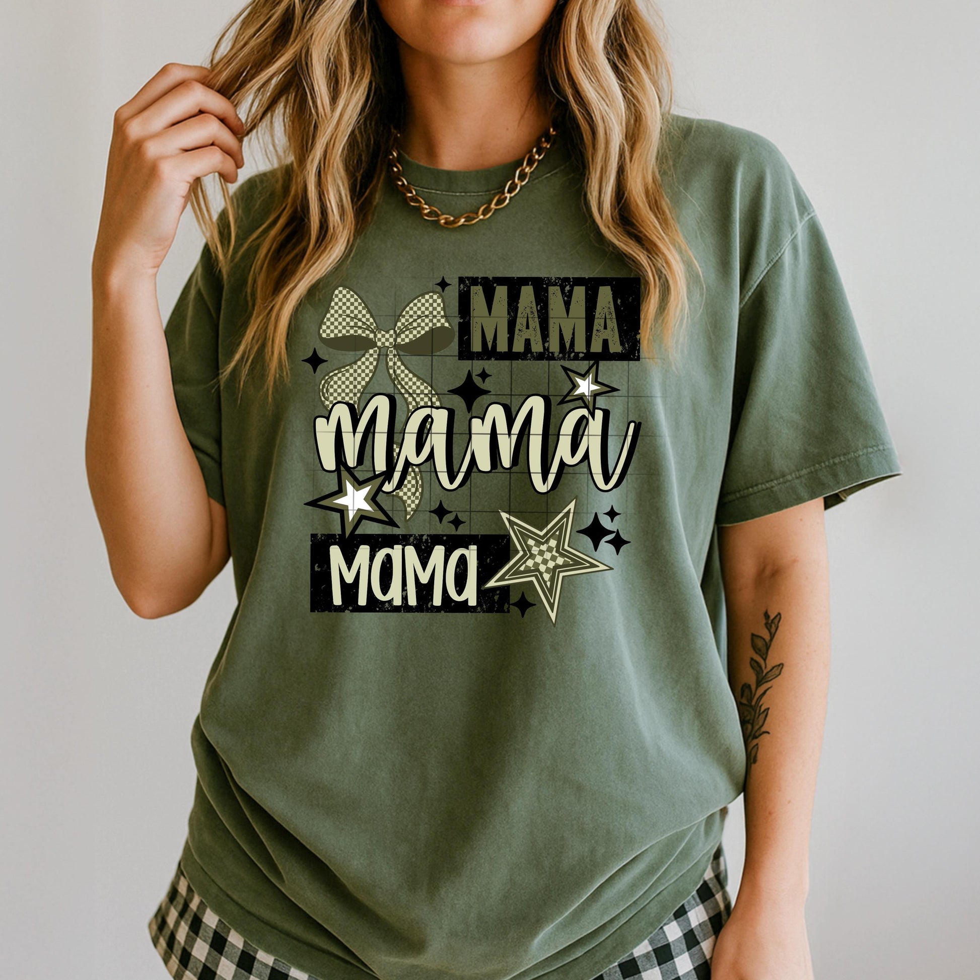 Mama Army Green DTF Transfer Ready For Press, Mama Transfers, Mother DTF, Heat Press Transfer, Mom Transfer, Direct To Film, Mom DTF Print