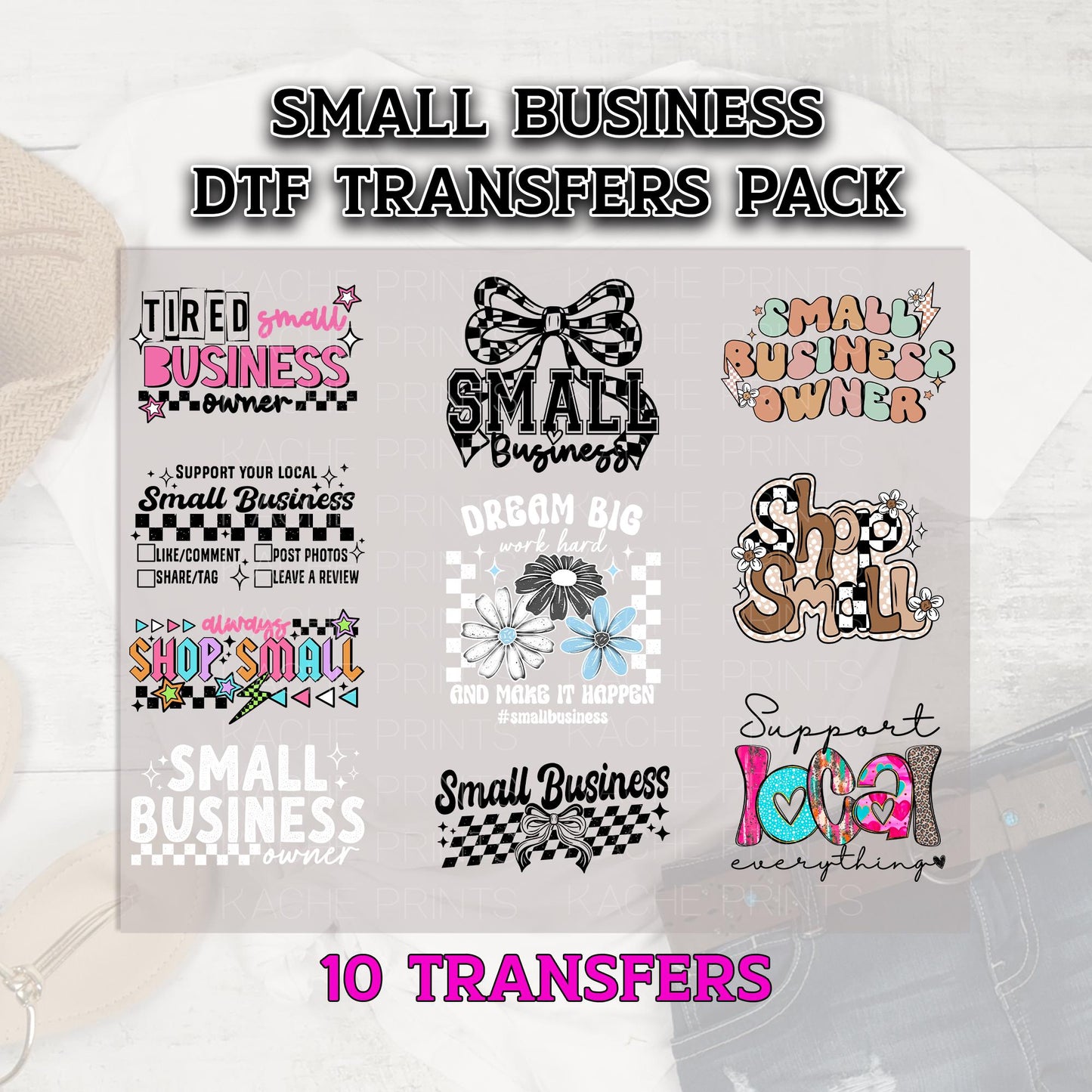Small Business DTF Transfer, Small Business DTF Bundle, Small Business Owner DTF Prints, Ready to Press, Dtf Grab Bag, Small Shop Dtf