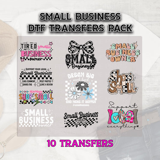 Small Business DTF Transfer, Small Business DTF Bundle, Small Business Owner DTF Prints, Ready to Press, Dtf Grab Bag, Small Shop Dtf