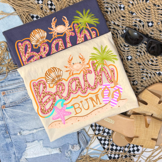 Beach Bum DTF Transfer Ready For Press, Summer DTF Transfers, Beach Dtf Print, Summer Heat Press Transfer, Direct To Film, Beach Transfers