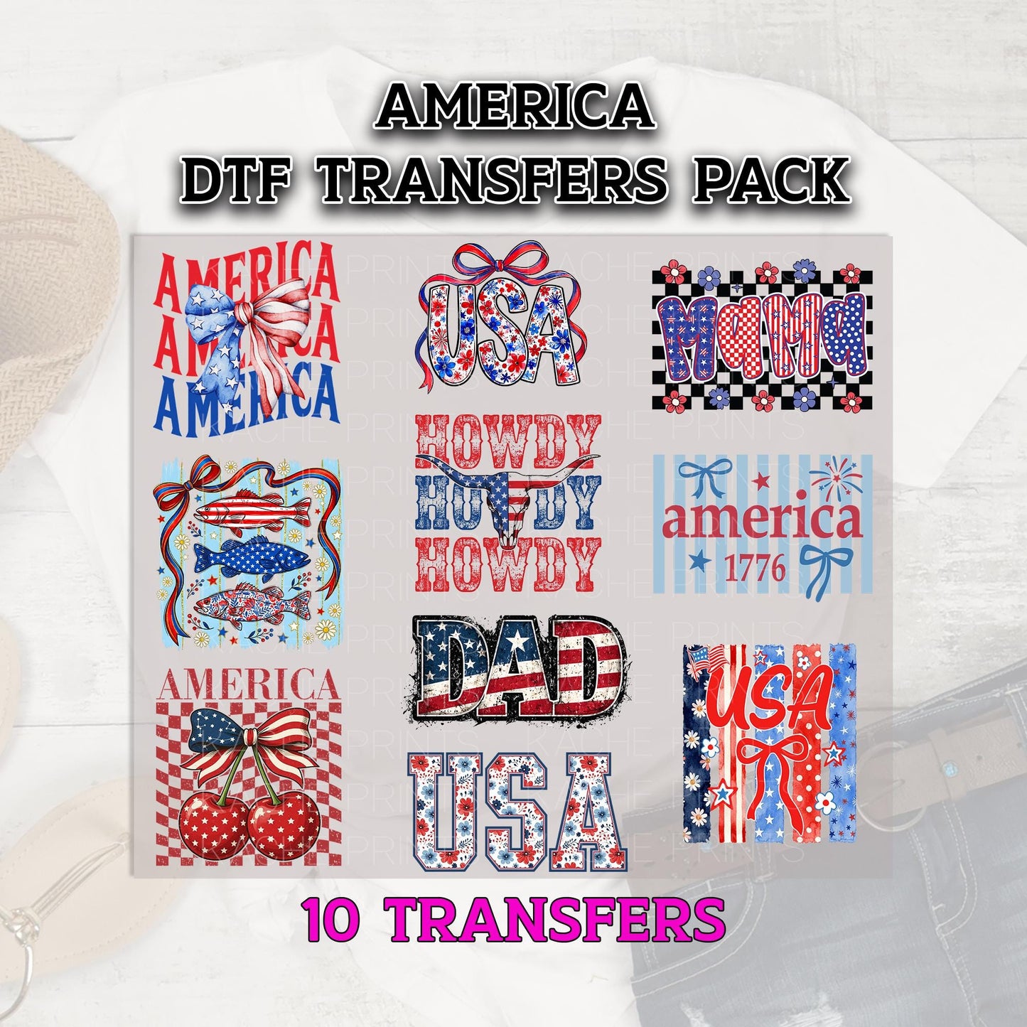 America DTF Transfer, Patriotic DTF Transfer, Patriotic Dtf Bundle, 4th Of July Dtf Prints, America Dtf Grab Bag, USA Dtf Transfer, 4th July