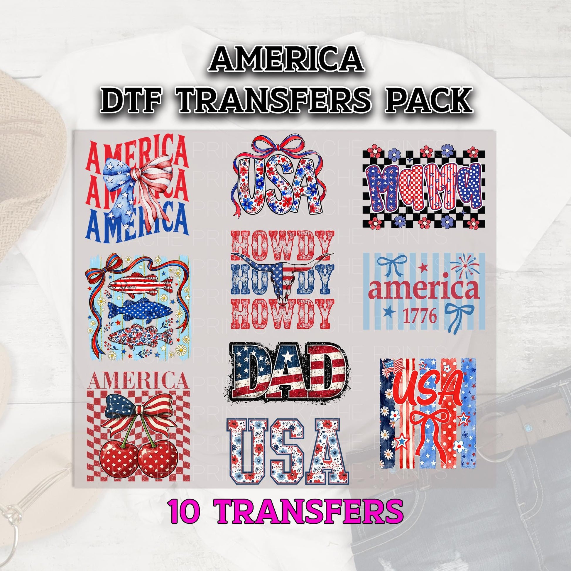 America DTF Transfer, Patriotic DTF Transfer, Patriotic Dtf Bundle, 4th Of July Dtf Prints, America Dtf Grab Bag, USA Dtf Transfer, 4th July