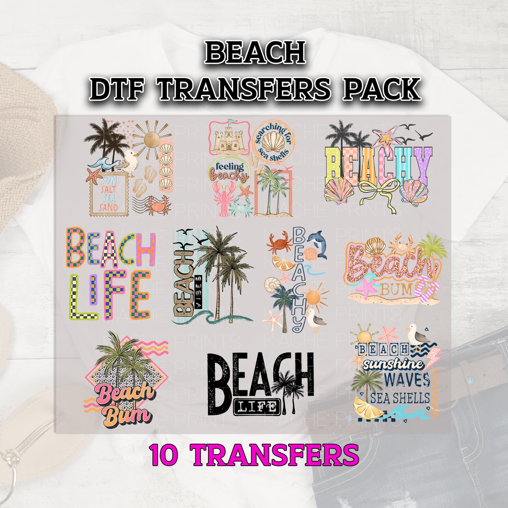 Beach DTF Transfer, Summer DTF Bundle, Salty Dtf Prints, Summer Life Ready to Press, Dtf Grab Bag, Margarita Dtf Transfer, Beach Dtf Print