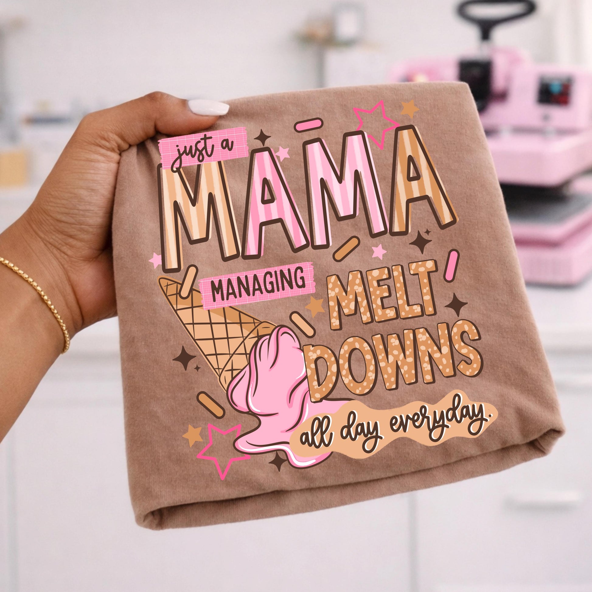 Mama DTF Transfer Ready For Press, Mama Transfer, Mom DTF Print, Heat Press Transfer, Direct To Film, Mama Managing Meltdowns DTf Transfers