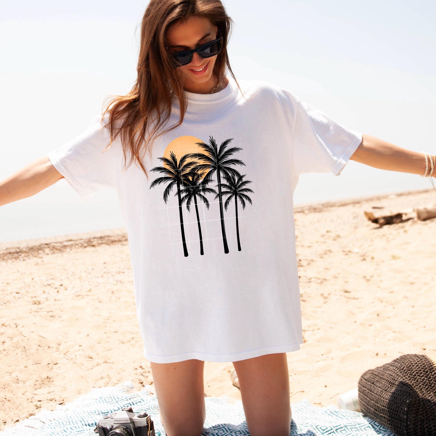 Palm Trees DTF Transfer Ready For Press, Summer Dtf Print, Shell DTF Heat Press Transfer, Direct To Film, Custom Dtf Transfer, Beach Dtf