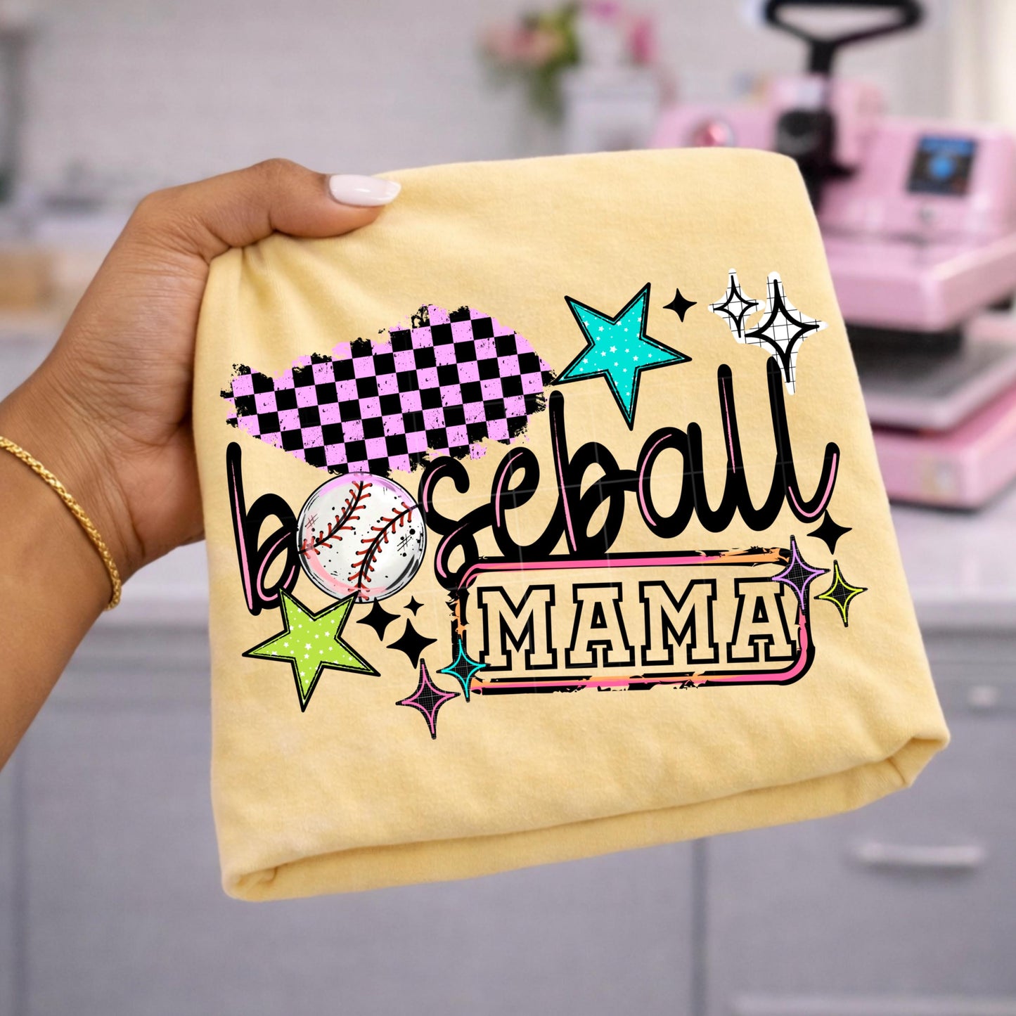 Baseball Mama DTF Transfer Ready For Press, Baseball DTF Prints, Heat Press Transfer, Direct To Film, Baseball Dtf Transfer, Custom Transfer