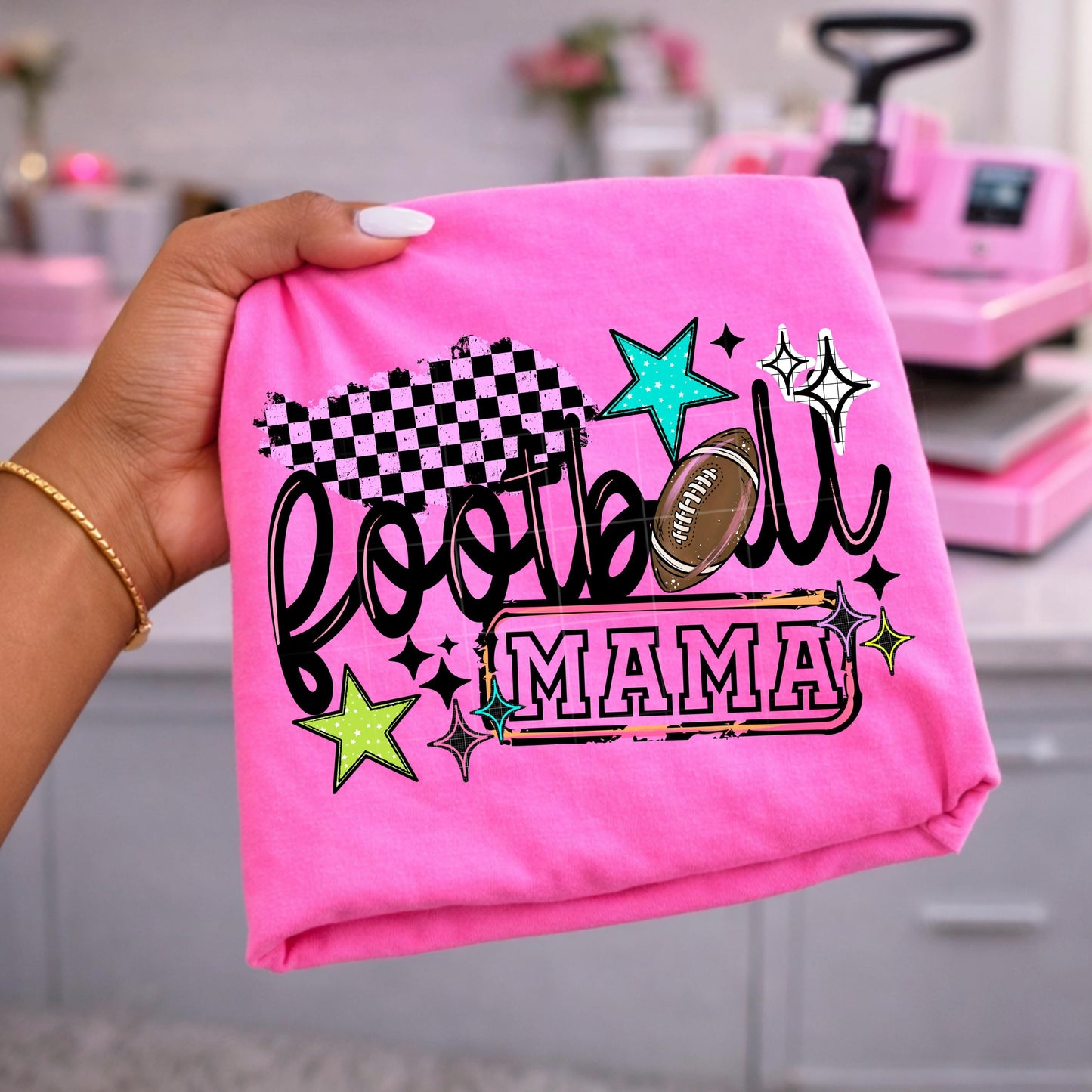 Football Mama DTF Transfer Ready For Press, DTF Print, Heat Press Transfer, Direct To Film, Football DTF Transfer, Sports Dtf Transfer