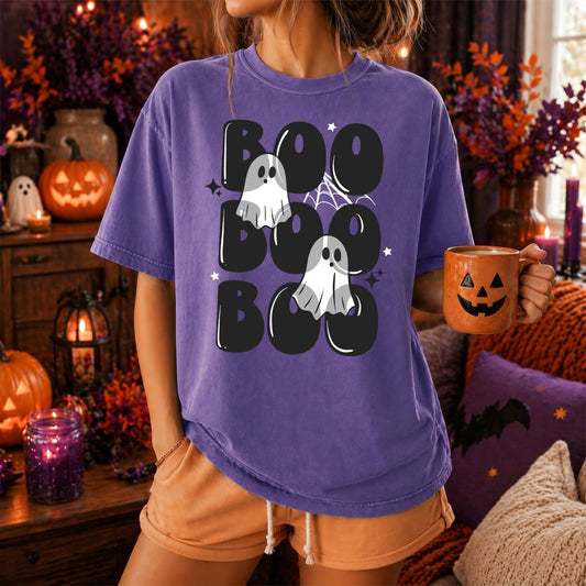 Boo Ghost DTF Transfer Ready For Press, Halloween DTF Print, Heat Press Transfer, Direct To Film, Custom Transfer, Spooky Season Transfer
